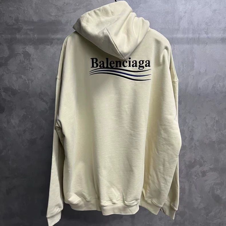 Balenciaga Balenciaga Light beige solid monogrammed pullover hoodie 25 Size US XXS / EU 40 - 5 Thumbnail