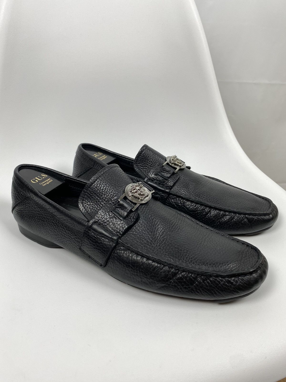 Versace leather slip ins in size 13 Versace Leather Dress Shoes for Men for sale | eBay main image 2