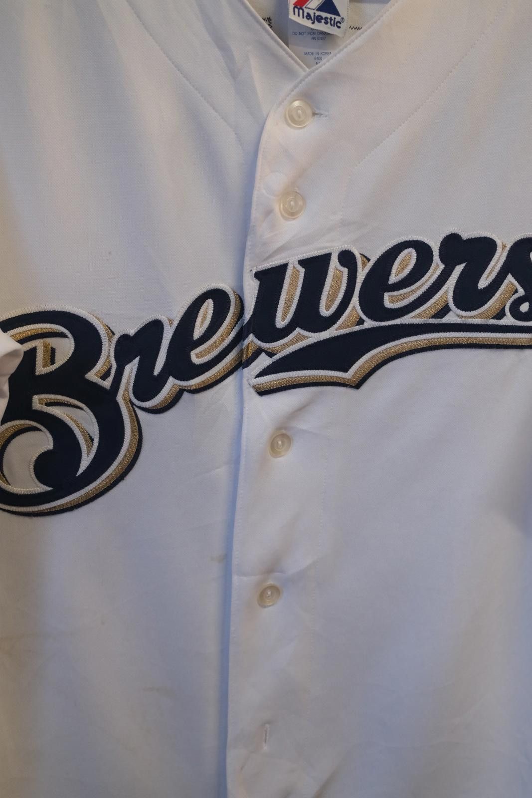 Majestic 00's Majestics Milwaukee Brewers Sheets #15 Baseball Jersey Size US M / EU 48-50 / 2 - 6 Thumbnail