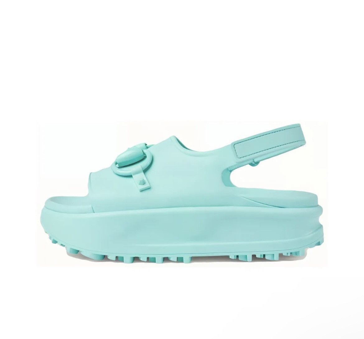 Gucci Gucci Horsebit Flatform Sandal Teal Cyan Size US 8 / IT 38 - 2 Thumbnail