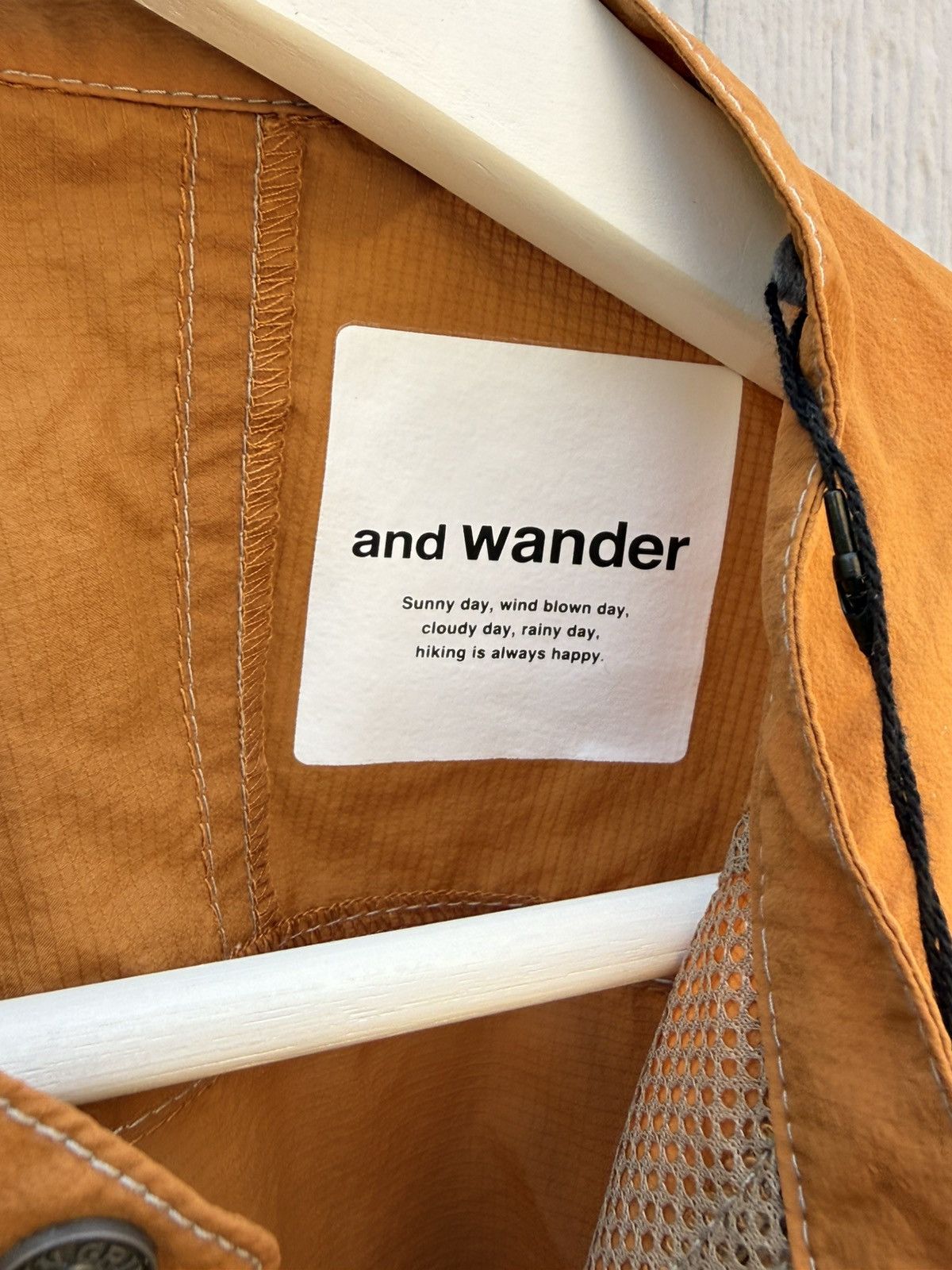 And Wander and Wander Band Collar Lightweight Breathable Shirt Size M / US 6-8 / IT 42-44 - 7 Thumbnail