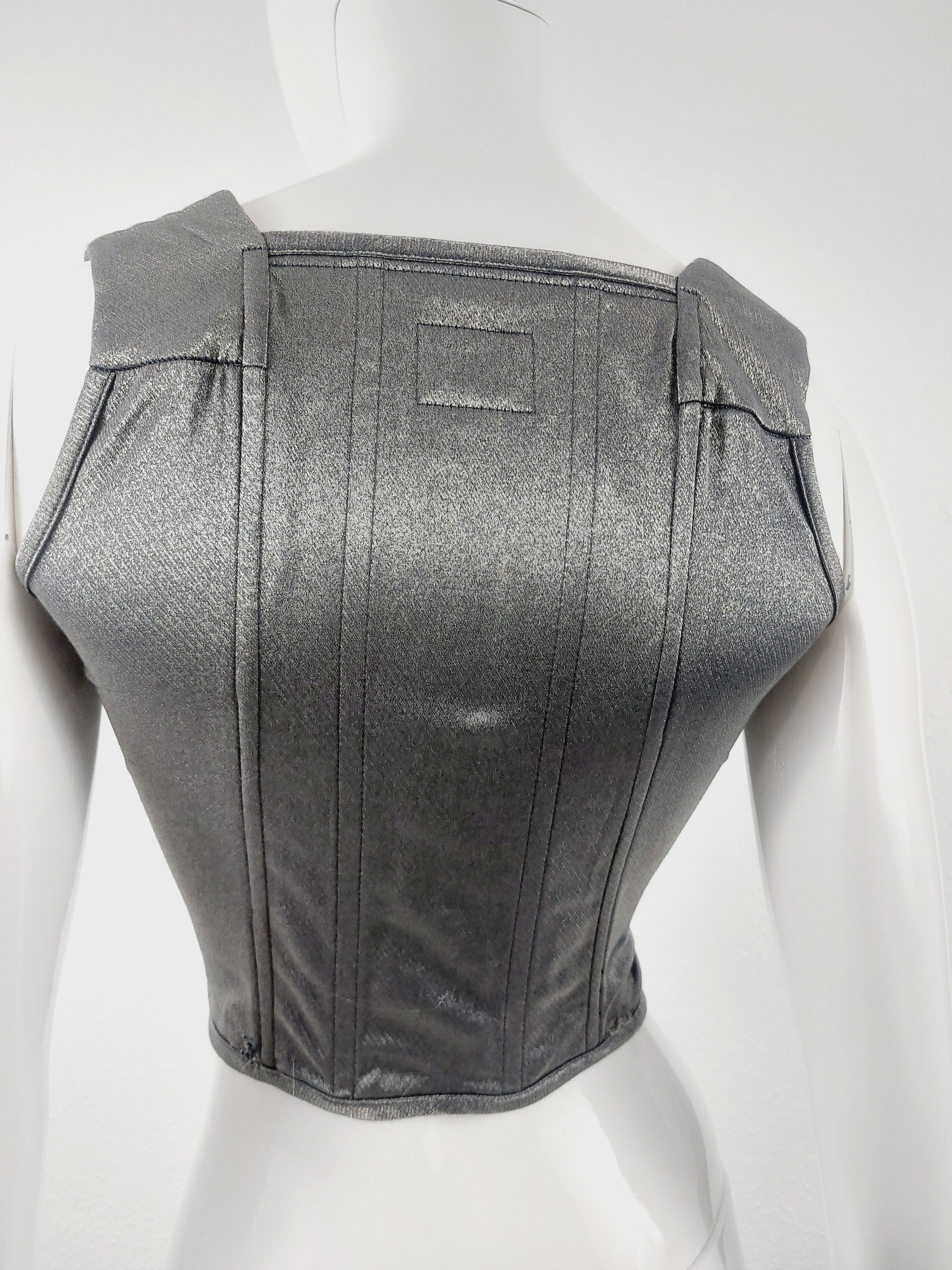 Vivienne Westwood Vivienne Westwood Runway 1998 Silver Anglomania Corset Size S / US 4 / IT 40 - 11 Thumbnail