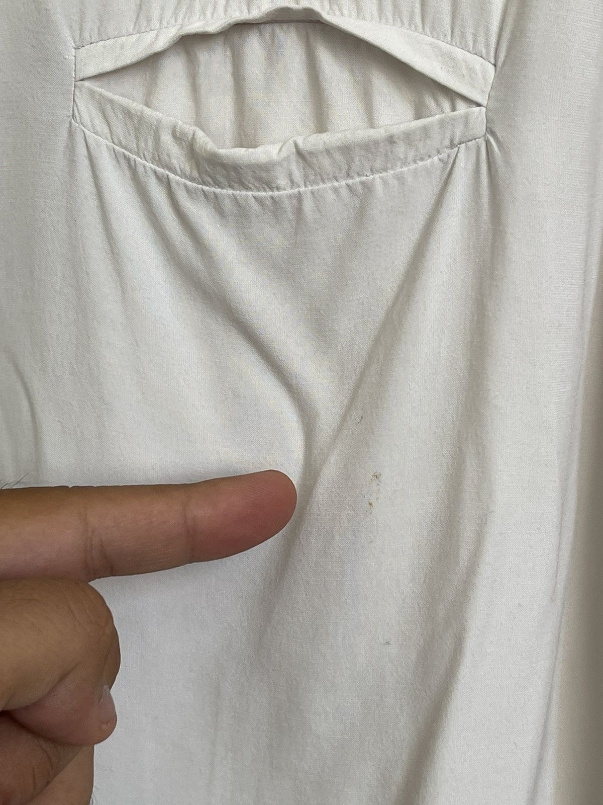 Ann Demeulemeester Ann Demeulemeester White Rayon Pocket Button Shirt Mainline Size US M / EU 48-50 / 2 - 7 Thumbnail