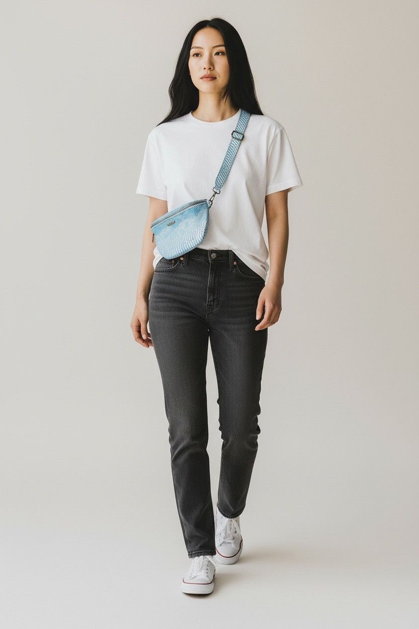 Mizzen+Main Japan Brand Mizzue Cross Body Waist Bag, Python Skin Style Size ONE SIZE - 4 Thumbnail