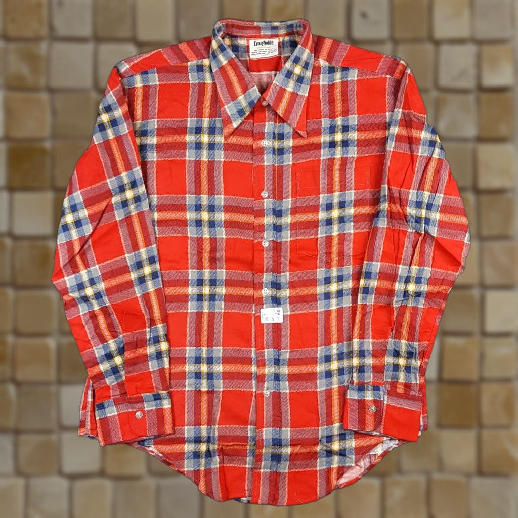 Vintage Vintage Red Plaid Flannel Men’s Size XL Western Button Up Cowboy Shirt Size US XL / EU 56 / 4 - 1 Thumbnail