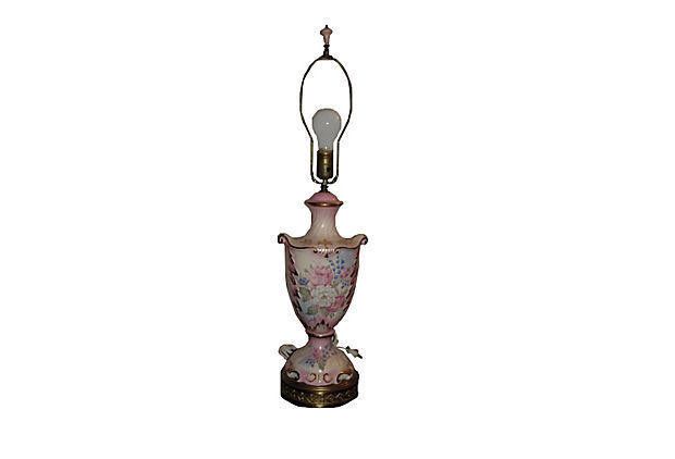 Designer Floral Hand Painted Porcelain Lamp Size ONE SIZE - 1 Thumbnail