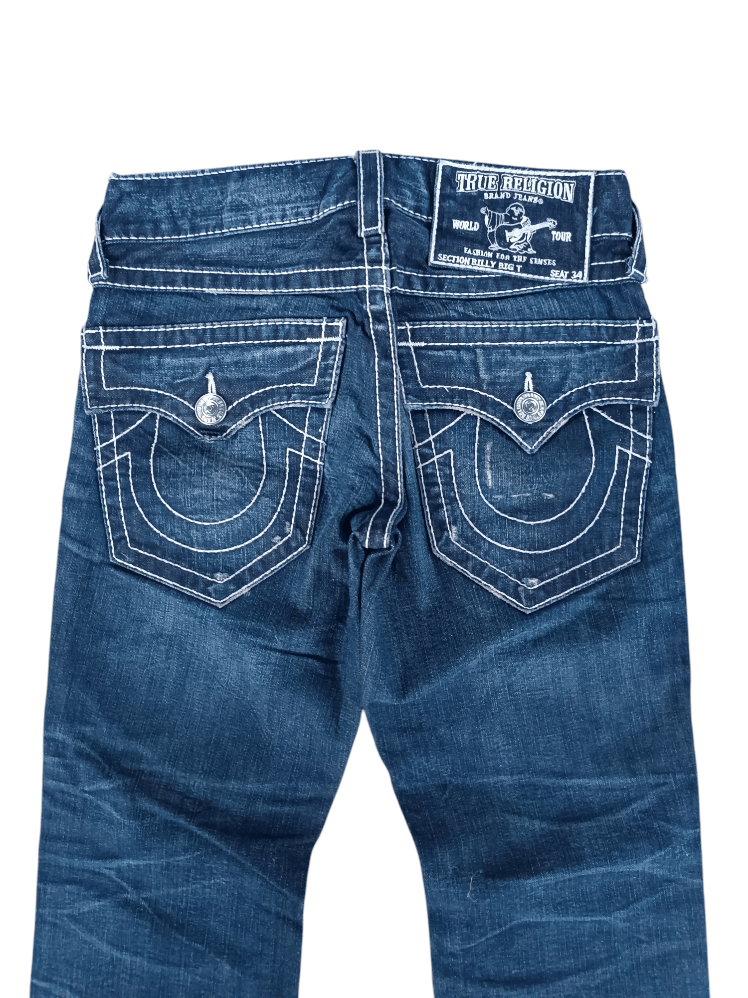 True Religion Vintage 2000 True Religion Billy Big T Grunge Flare Jeans Size US 30 / EU 46 - 17 Thumbnail