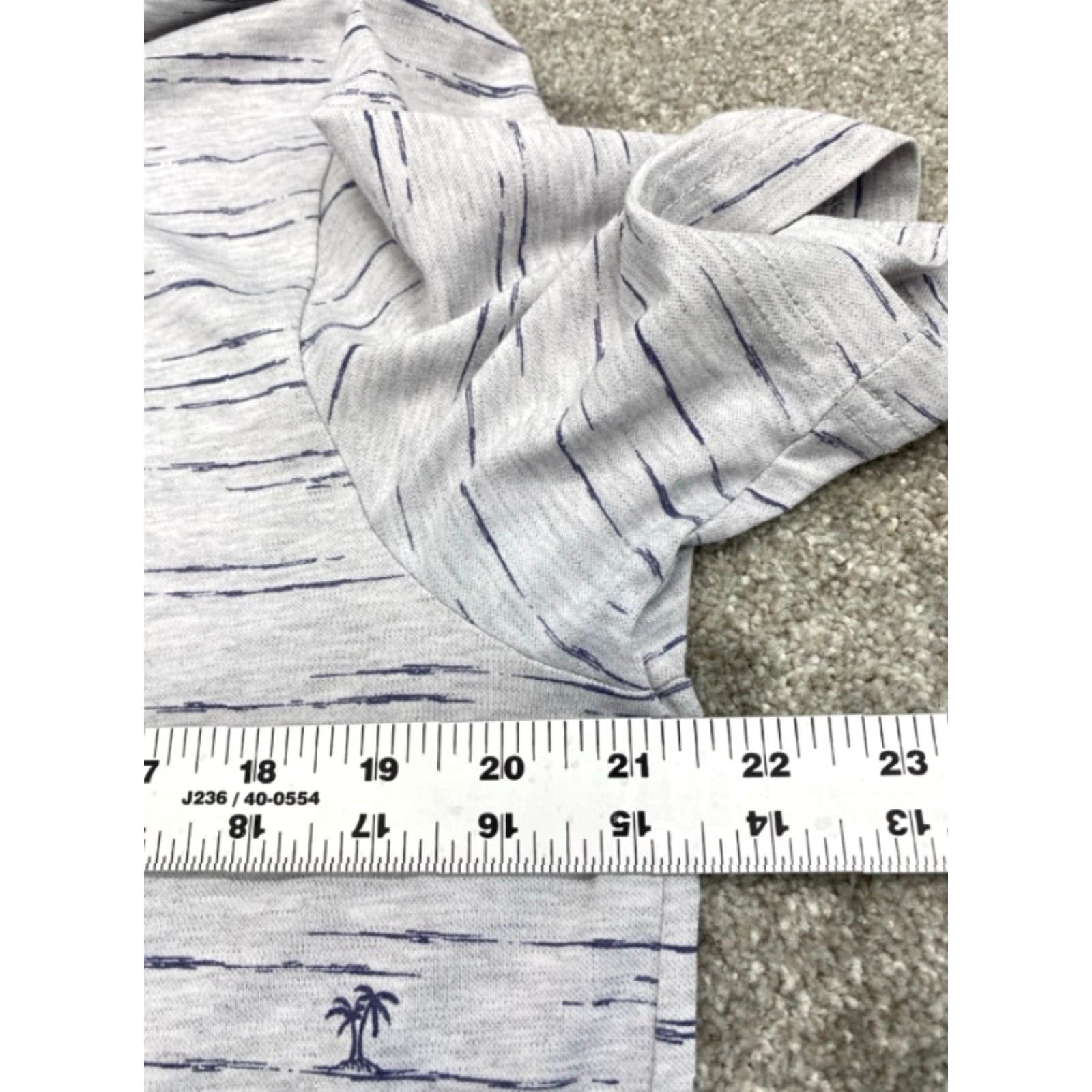 TravisMathew Travis Matthews Polo Shirt Men's M Short Sleeve Grey Palm Trees Golf 5841 Size US M / EU 48-50 / 2 - 7 Thumbnail