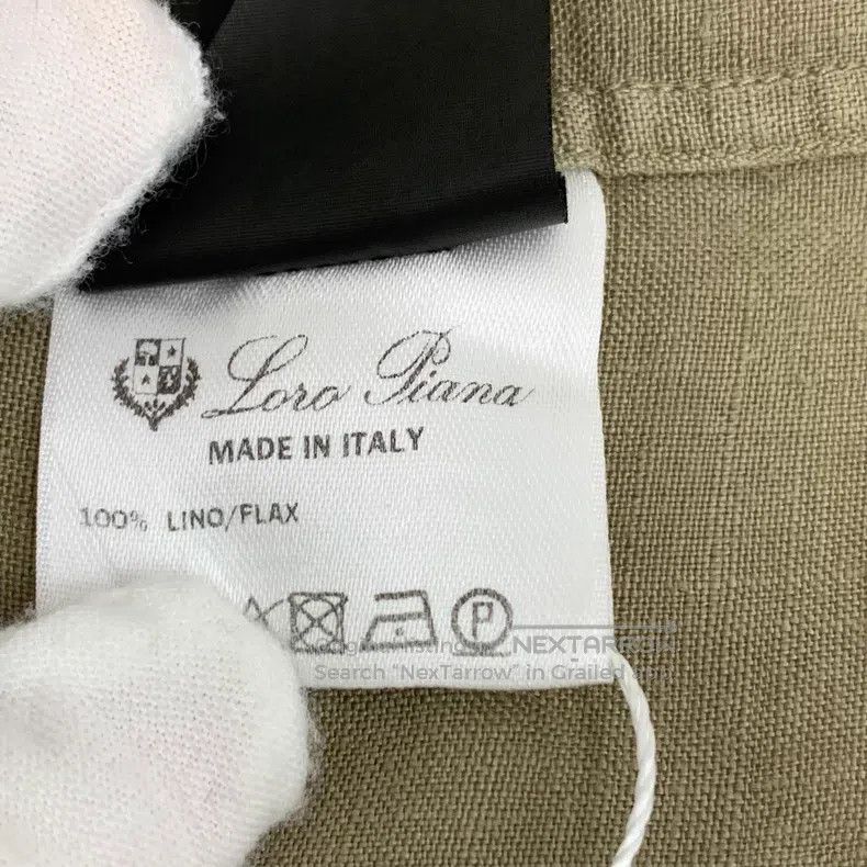 Loro Piana Loro Piana Brown Green Linen Collar Single Breasted Long S Size US L / EU 52-54 / 3 - 7 Thumbnail