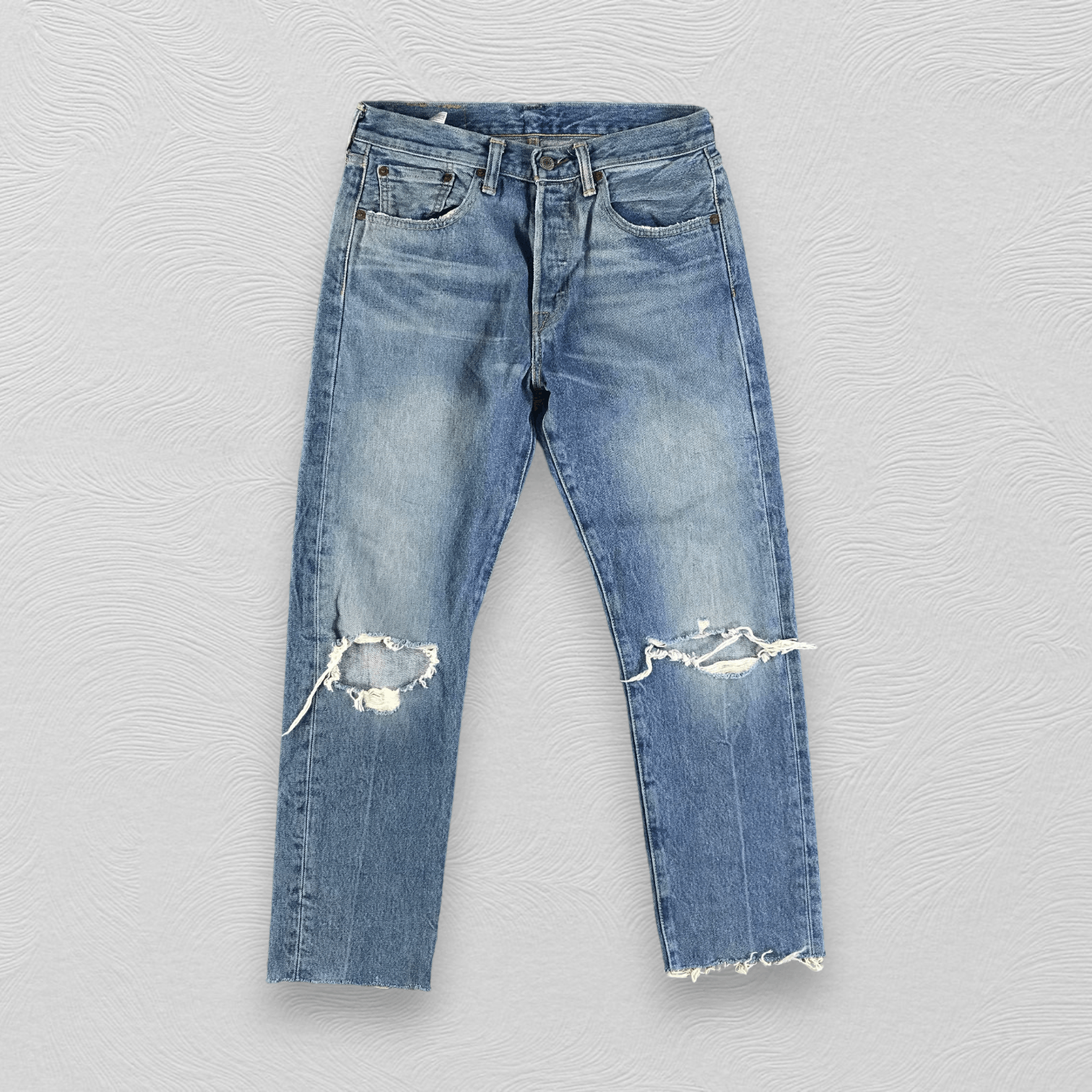 Levi's Levis 501 Jeans Ripped Denim KJ2249 Size US 28 / EU 44 - 1 Thumbnail