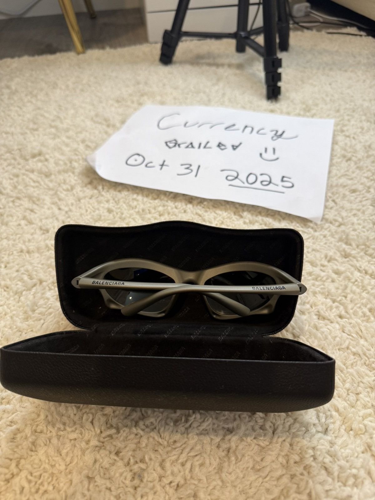 Balenciaga Reflective Bat Glasses