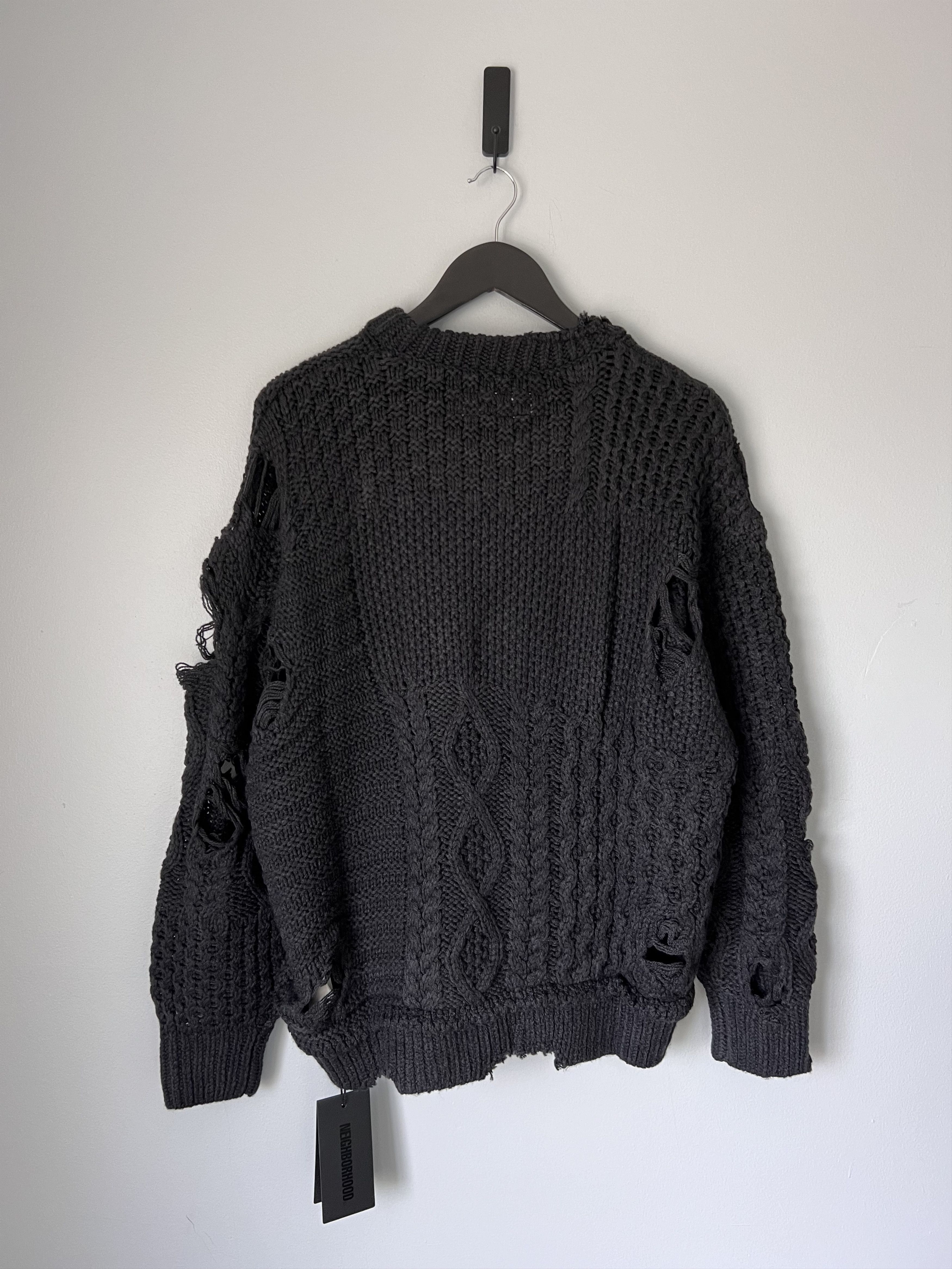 Neighborhood Patchwork Savage Sweater in Black