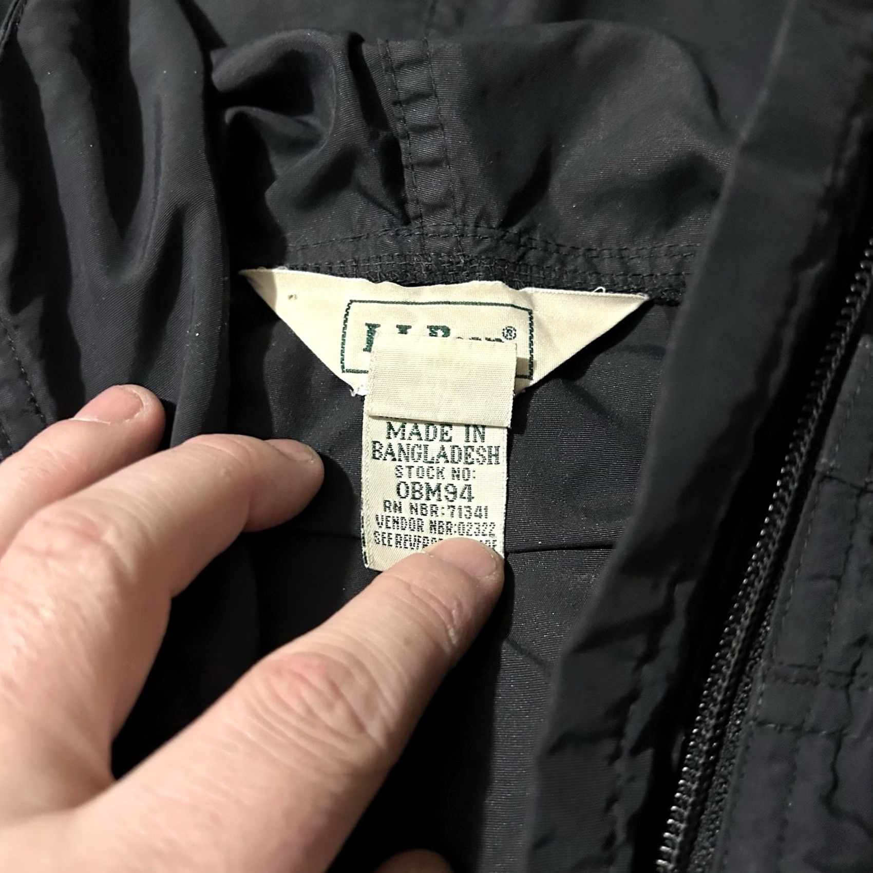 Vintage VINTAGE 90s L.L. Bean Black Anorak Windbreaker Pullover Jacket Women Medium M Windbreaker 90s Womens Jacket Black L.L. Bean Size M / US 6-8 / IT 42-44 - 5 Thumbnail