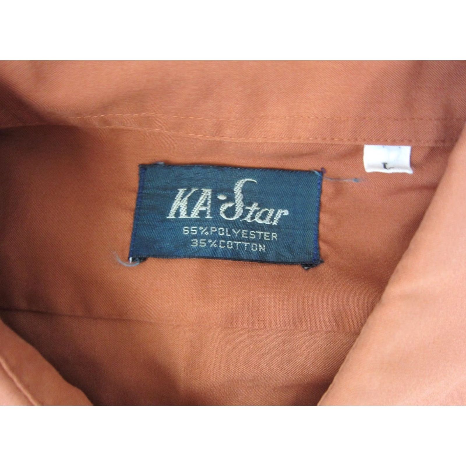 Vintage Vintage Ka-Star Shirt Mens L Orange Disco Leisure Short Sleeve Button-Up Collared 70s 80s Size US L / EU 52-54 / 3 - 3 Thumbnail