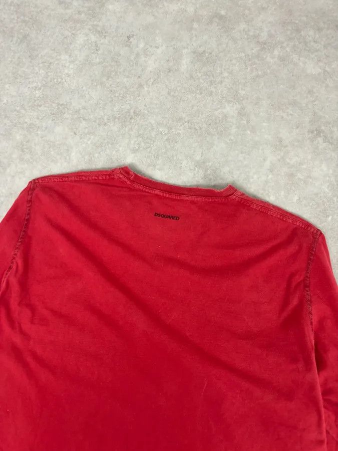 Dsquared2 AW2005 Dsquared2 Red Cotton Che Guevara Graphic Longsleeve T-Shirt Size US L / EU 52-54 / 3 - 6 Thumbnail