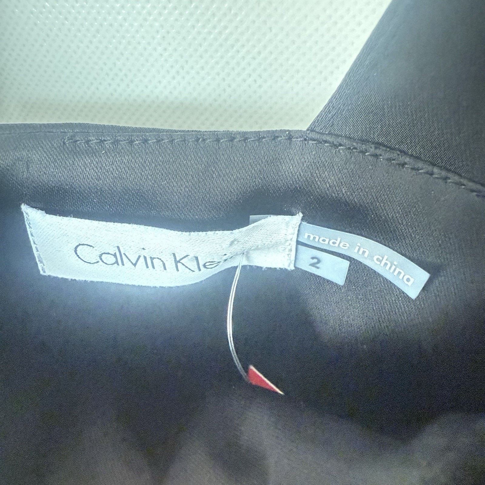Calvin Klein Calvin Klein Black Bandage Sheath Dress Satin Cocktail Size XS / US 0-2 / IT 36-38 - 3 Thumbnail