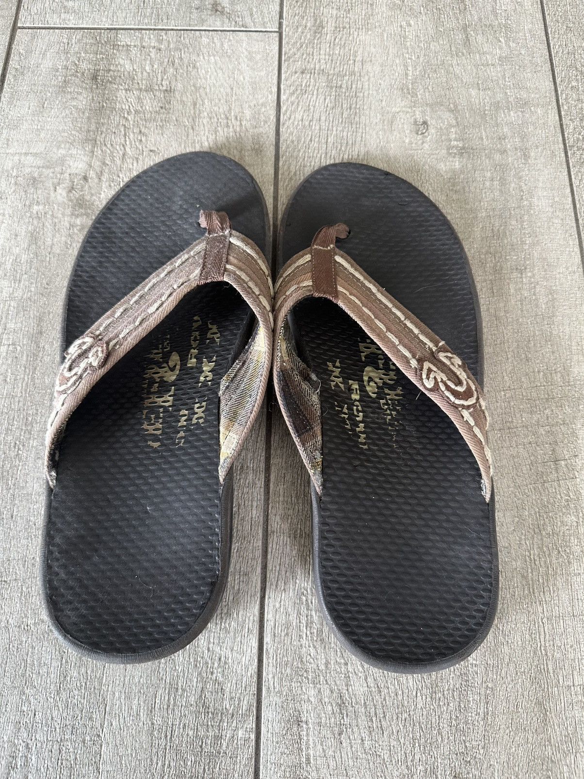 True Religion True Religion Big T Stitch Flip Flops Size US 10 / EU 43 - 1 Thumbnail