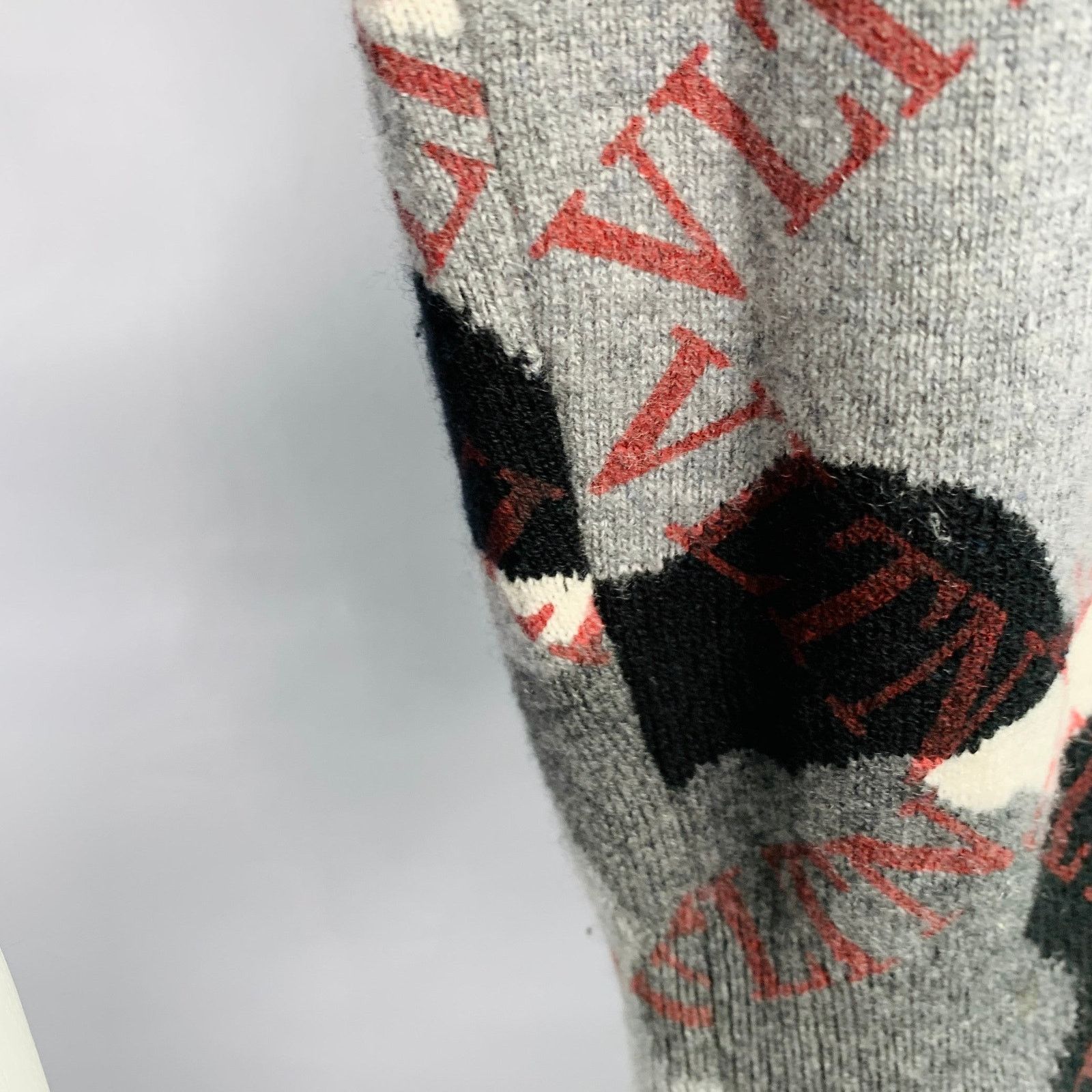 Valentino Size S Grey Black White Knit Camouflage Logo Cashmere Size US S / EU 44-46 / 1 - 5 Thumbnail