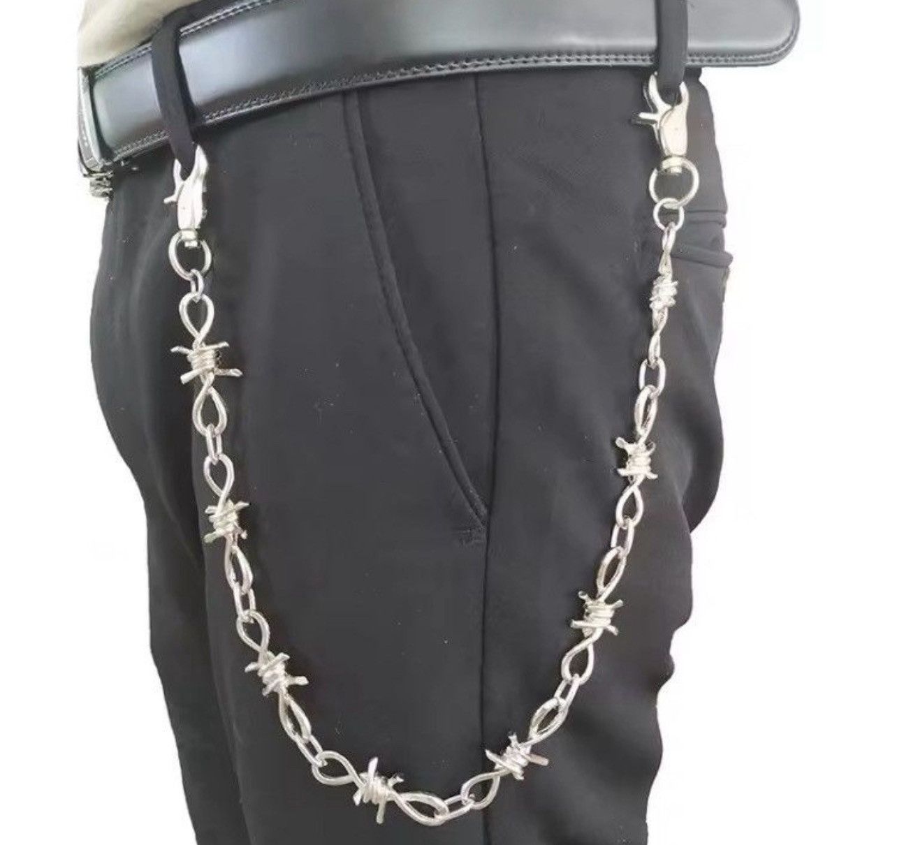 Jewelry Barb Wire Wallet Chain Size ONE SIZE - 1 Thumbnail
