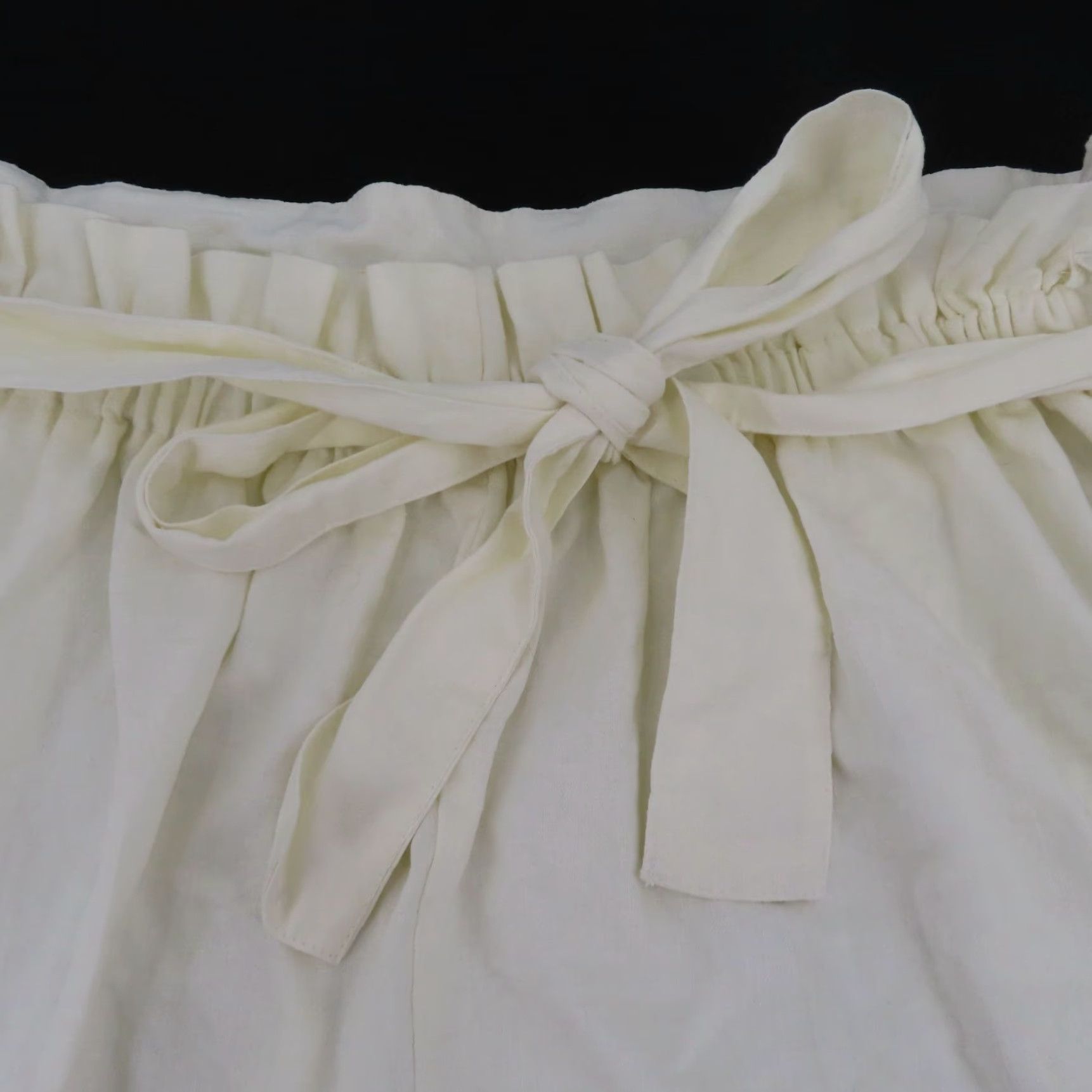 Vintage Ophelia Roe Womens Plus Size 3X White Ivory Linen Blend Paper Bag Shorts NEW Size 40" / US 18 - 3 Thumbnail