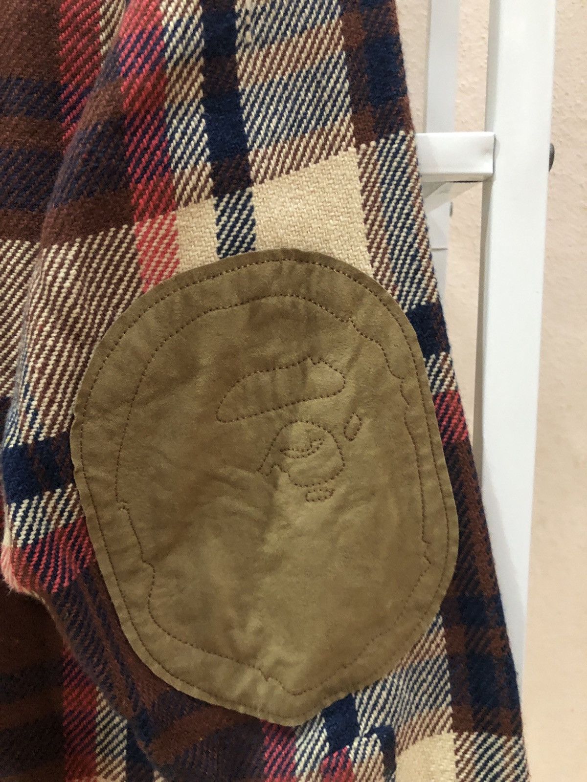 Bape 2011 BAPE Burberry Plaid Ape Head Elbow Patch Flannel Size US S / EU 44-46 / 1 - 9 Thumbnail