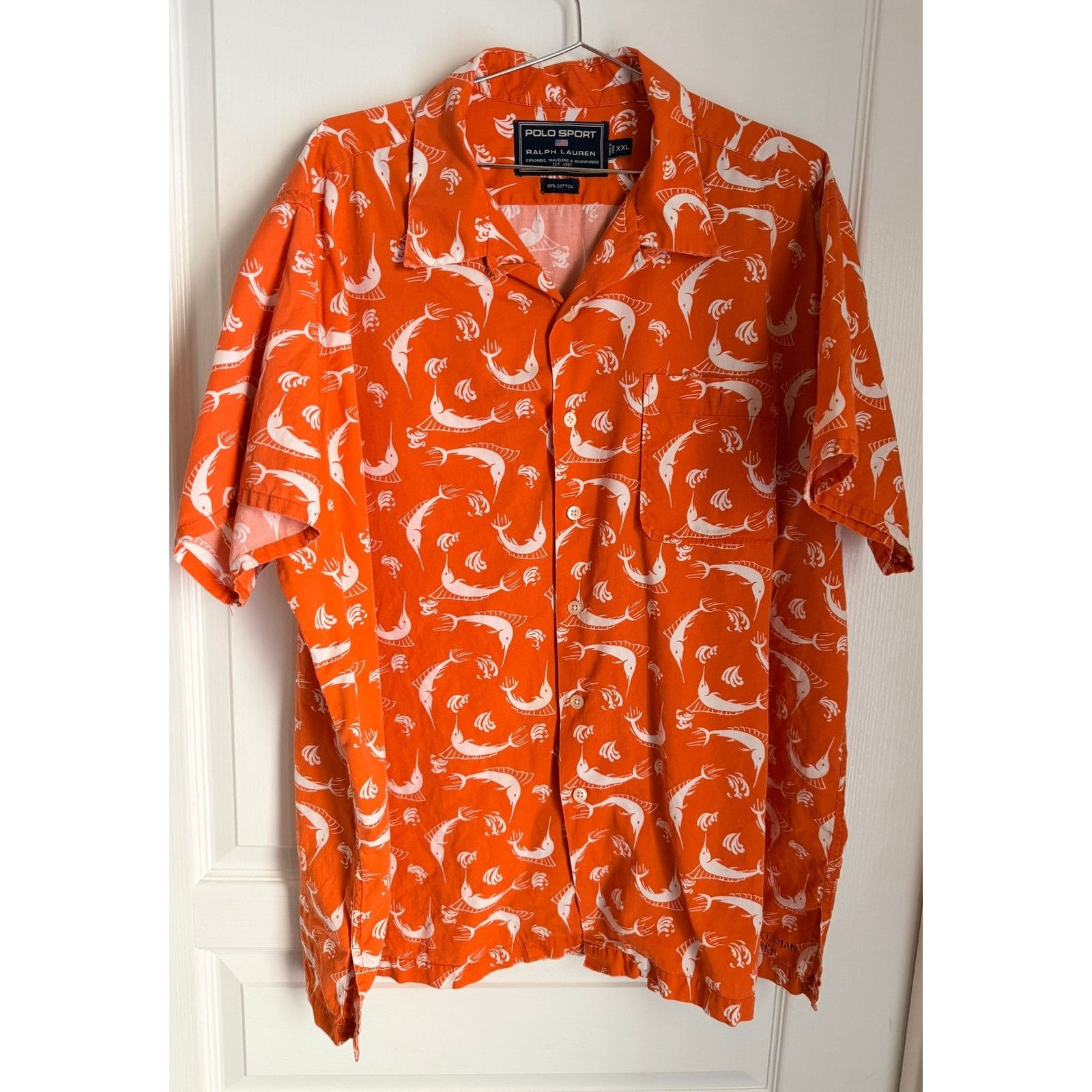 Ralph Lauren Sport VTG Polo Sport Ralph Lauren Shirt Mens XXL Marlin AOP READ Size US XXL / EU 58 / 5 - 2 Thumbnail
