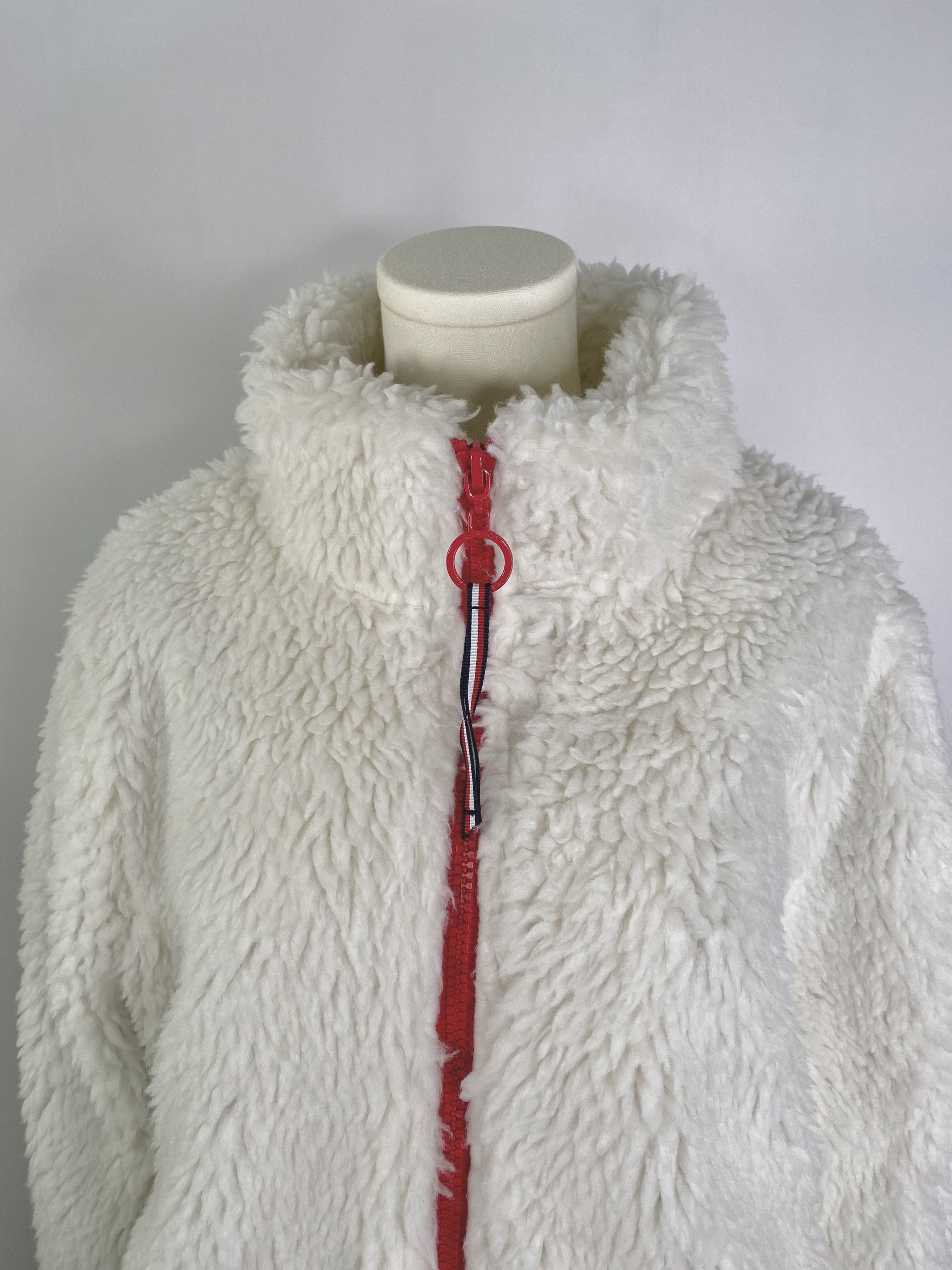 Tommy Hilfiger Tommy Hilfiger - White Faux Shearling Winter Zip-Up Jacket Size L / US 10 / IT 46 - 6 Thumbnail