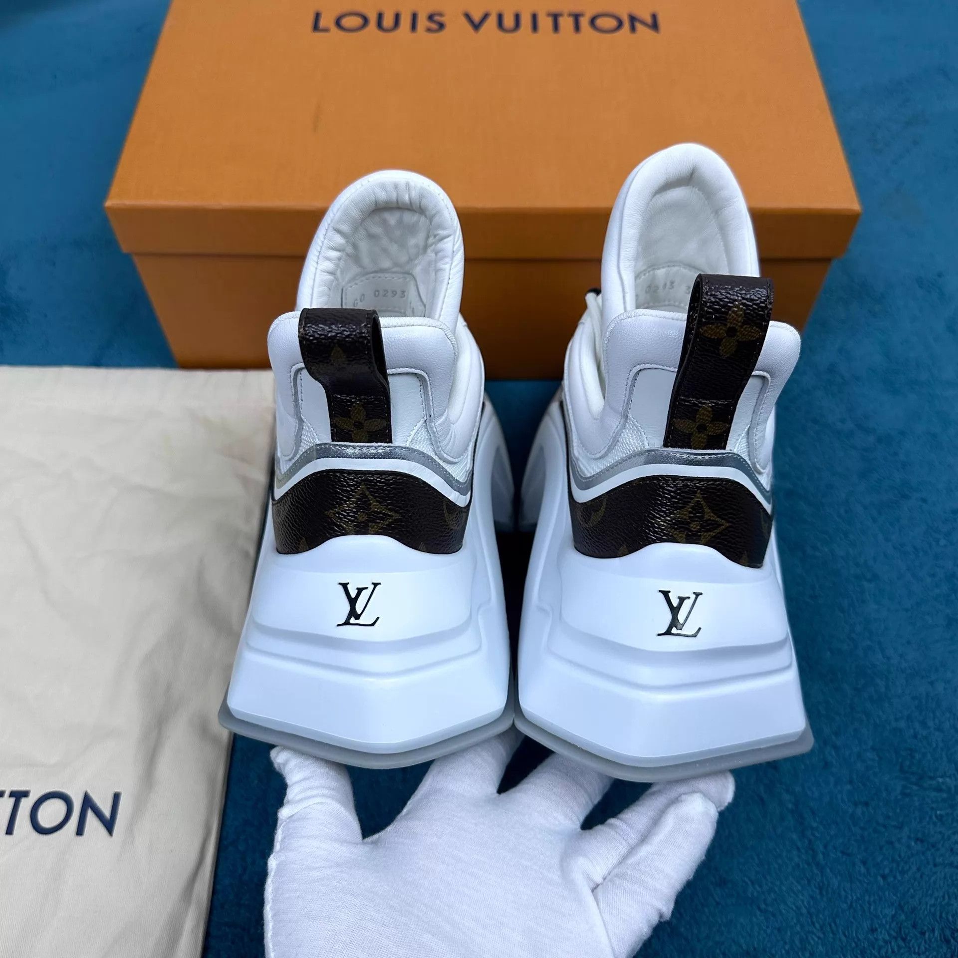 Louis Vuitton LV 2.0 White Brown Dad Shoe Size US 7.5 / IT 37.5 - 4 Thumbnail
