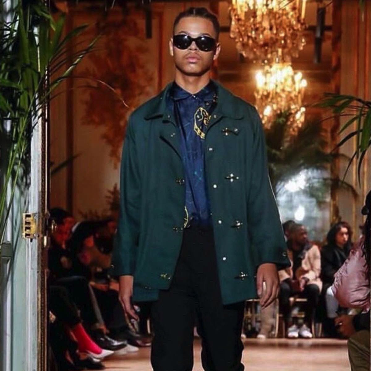 Casablanca Debut Runway (2019 Archive) Constellation Silk Shirt Size US L / EU 52-54 / 3 - 3 Thumbnail