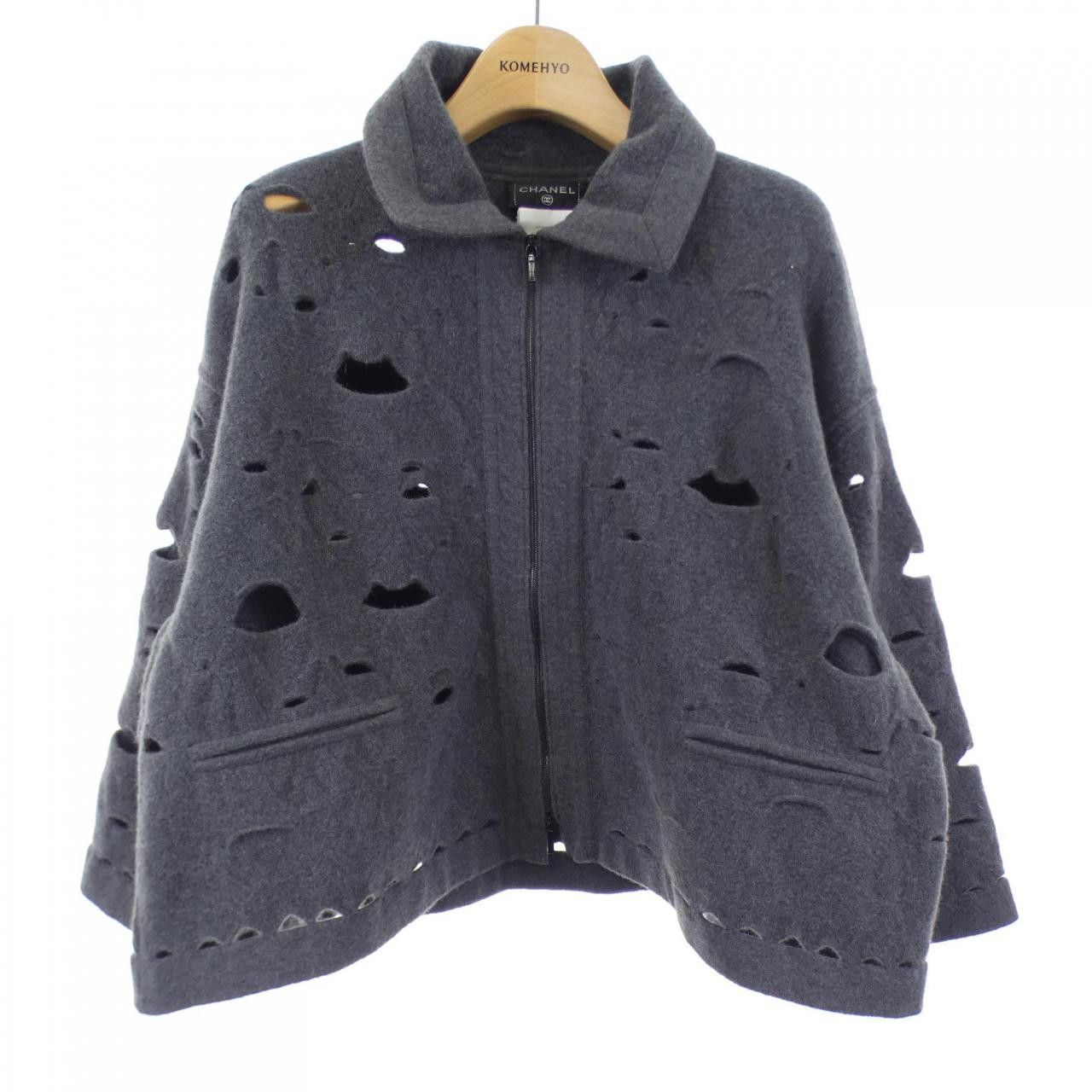 Chanel Chanel Chanel P50488K06410 Wool Jacket Textile Outerwear P50488K06410 DUTY FREE for USA Size ONE SIZE - 1 Thumbnail