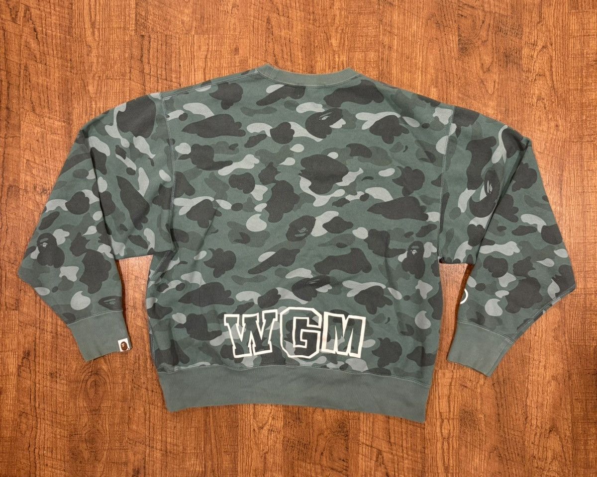 Bape A Bathing Ape Men's L Crewneck Bape Camo Shark Pattern Green Size US L / EU 52-54 / 3 - 2 Thumbnail