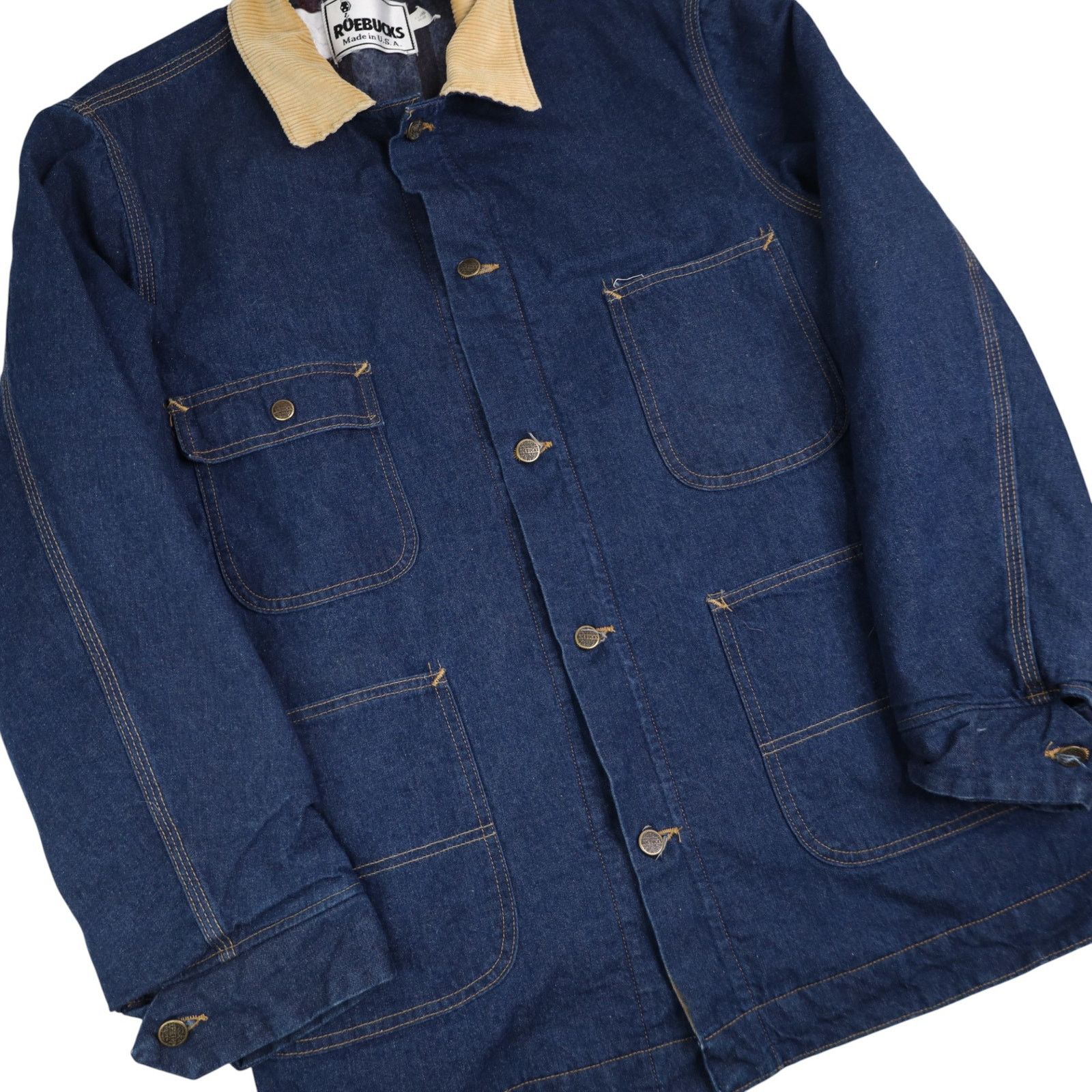 Sears × Vintage VTG Sears Roebuck Blanket Lined Denim Chore Jacket Jacket Size US XL / EU 56 / 4 - 3 Thumbnail