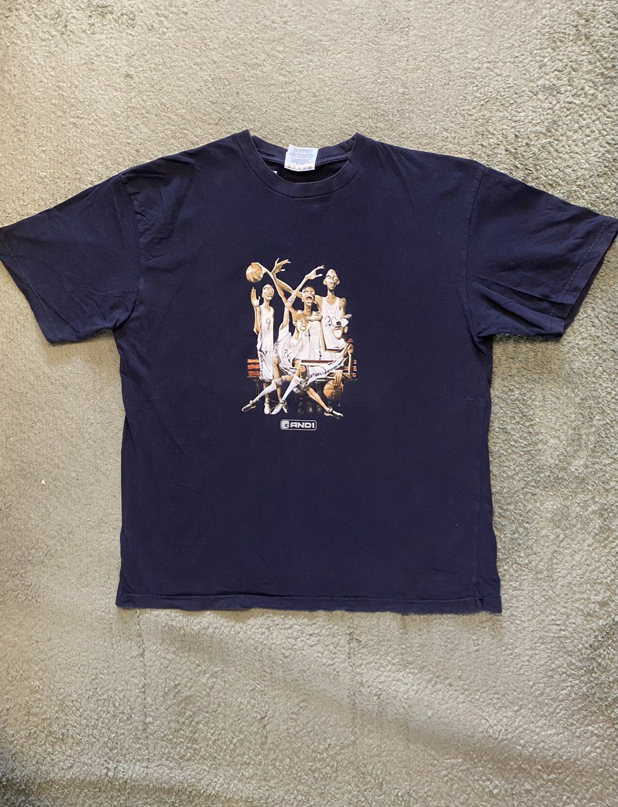 NBA × Nike × Vintage Crazy Vintage Y2K And 1 Basketball Tee streetball Size US XXL / EU 58 / 5 - 1 Thumbnail