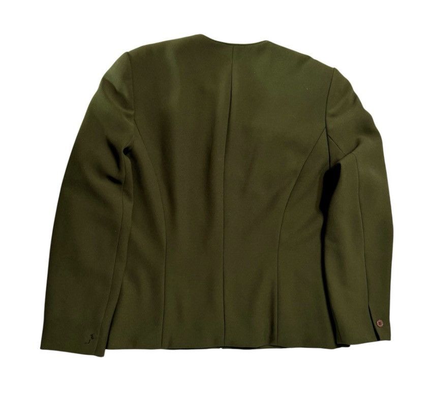 Halston Y2K Halston Olive Green Minimalist Jacket Size 12 Tailored Size XL / US 12-14 / IT 48-50 - 2 Thumbnail