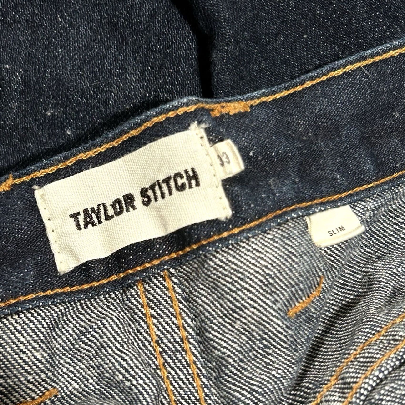 Taylor Stitch Taylor Stitch The Slim Jean Mid Wash Organic Selvedge Men’s 31 Jeans Slim Dark Blue 5-Pocket Mens Size US 31 - 5 Thumbnail