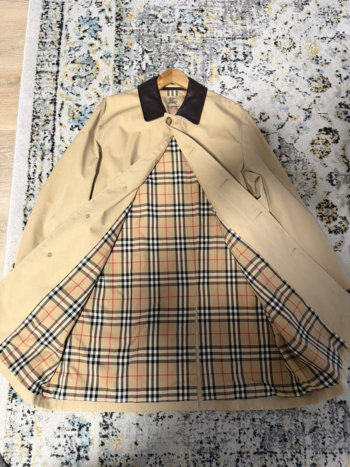 Burberry × Supreme Leather Collar Trench Size US M / EU 48-50 / 2 - 6 Thumbnail