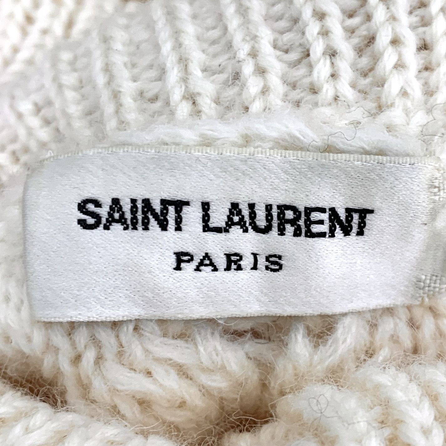 Saint Laurent Paris Saint Laurent Beige Half Turtleneck Wool (Size S) Size S / US 4 / IT 40 - 3 Thumbnail