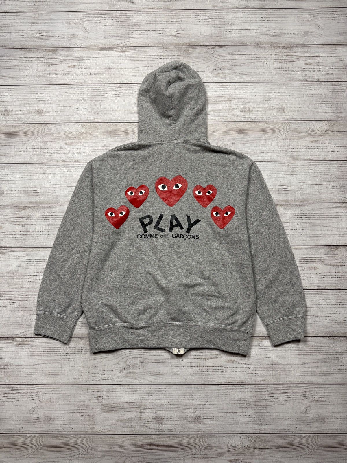 Crazy Big Logo Comme Des Garçons Play Zip Hoodie