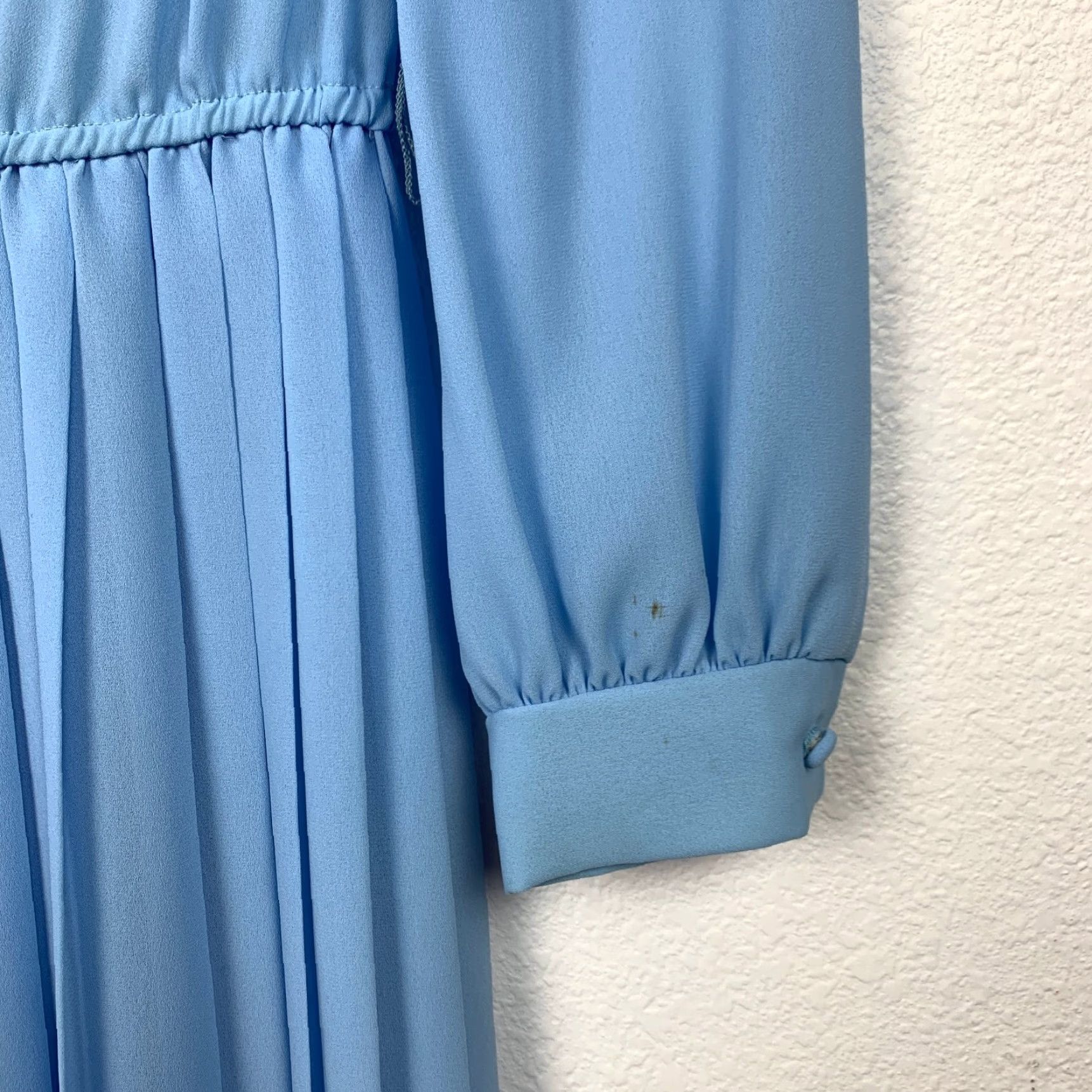 Vintage Vintage Mavinette Blue Pleated Twirl Secretary Dress Twee Size 6 80s Size M / US 6-8 / IT 42-44 - 3 Thumbnail