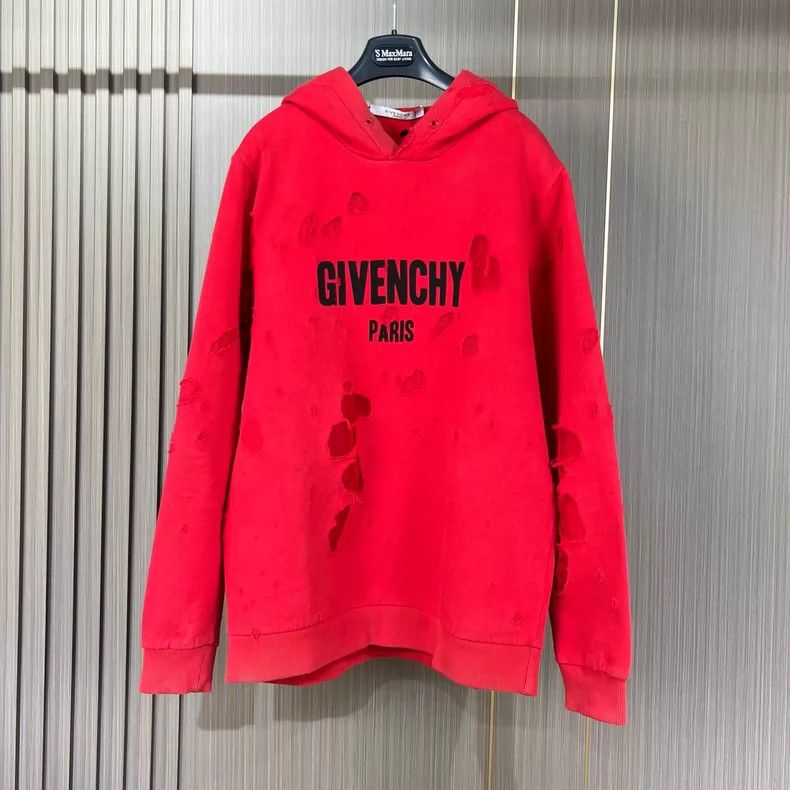 Givenchy Givenchy Destroyed Letter Hoodie 2506-Nextarrow Size US M / EU 48-50 / 2 - 1 Thumbnail
