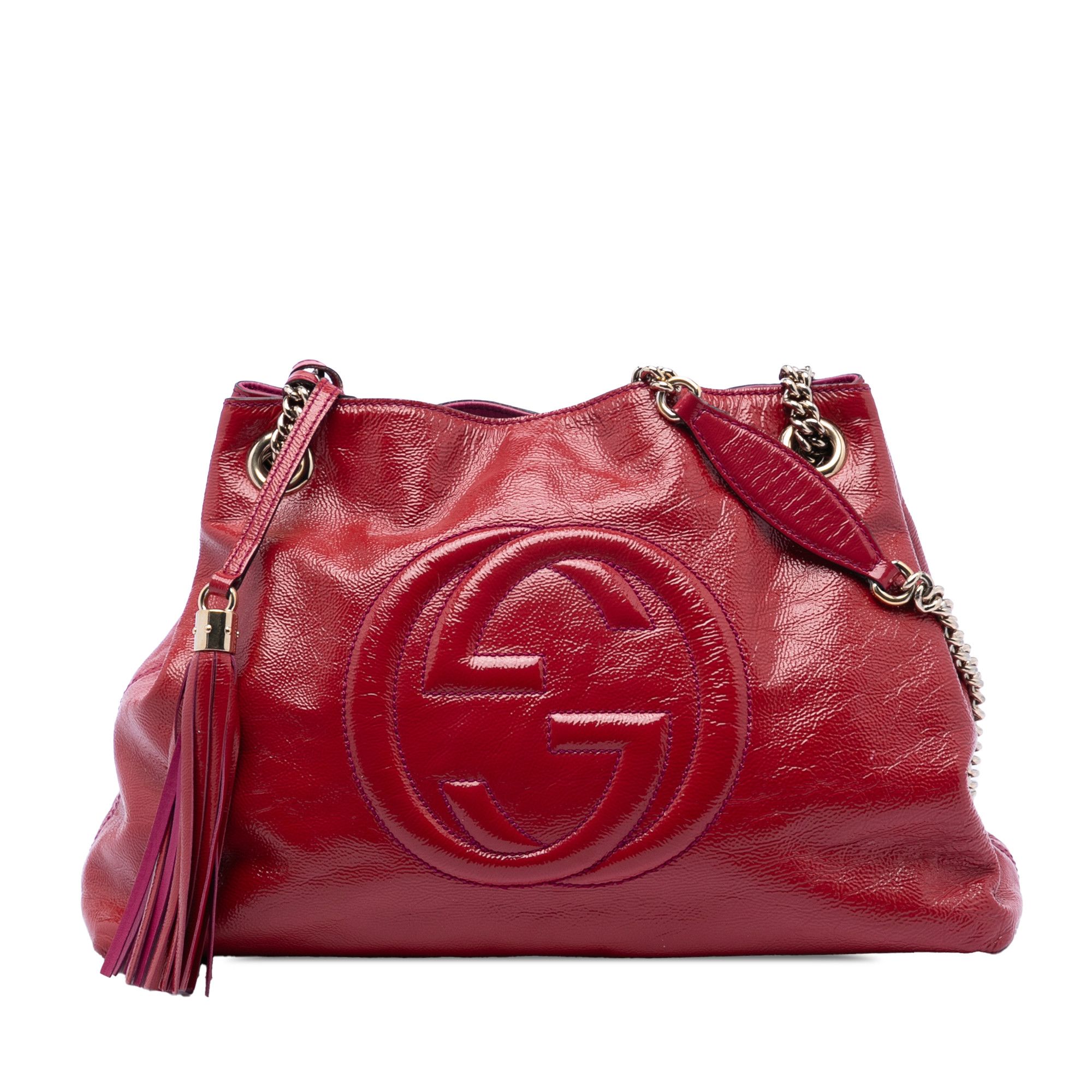 Gucci Medium Patent Soho Chain Tote