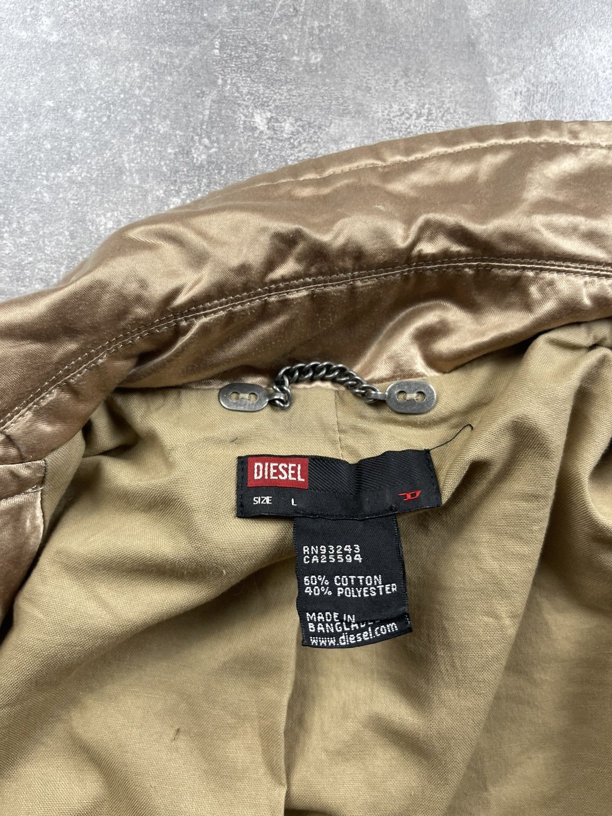 Diesel × Vintage Diesel Embroidered Satin Blazer Jacket “PAIR” Gold Size L / US 10 / IT 46 - 12 Thumbnail