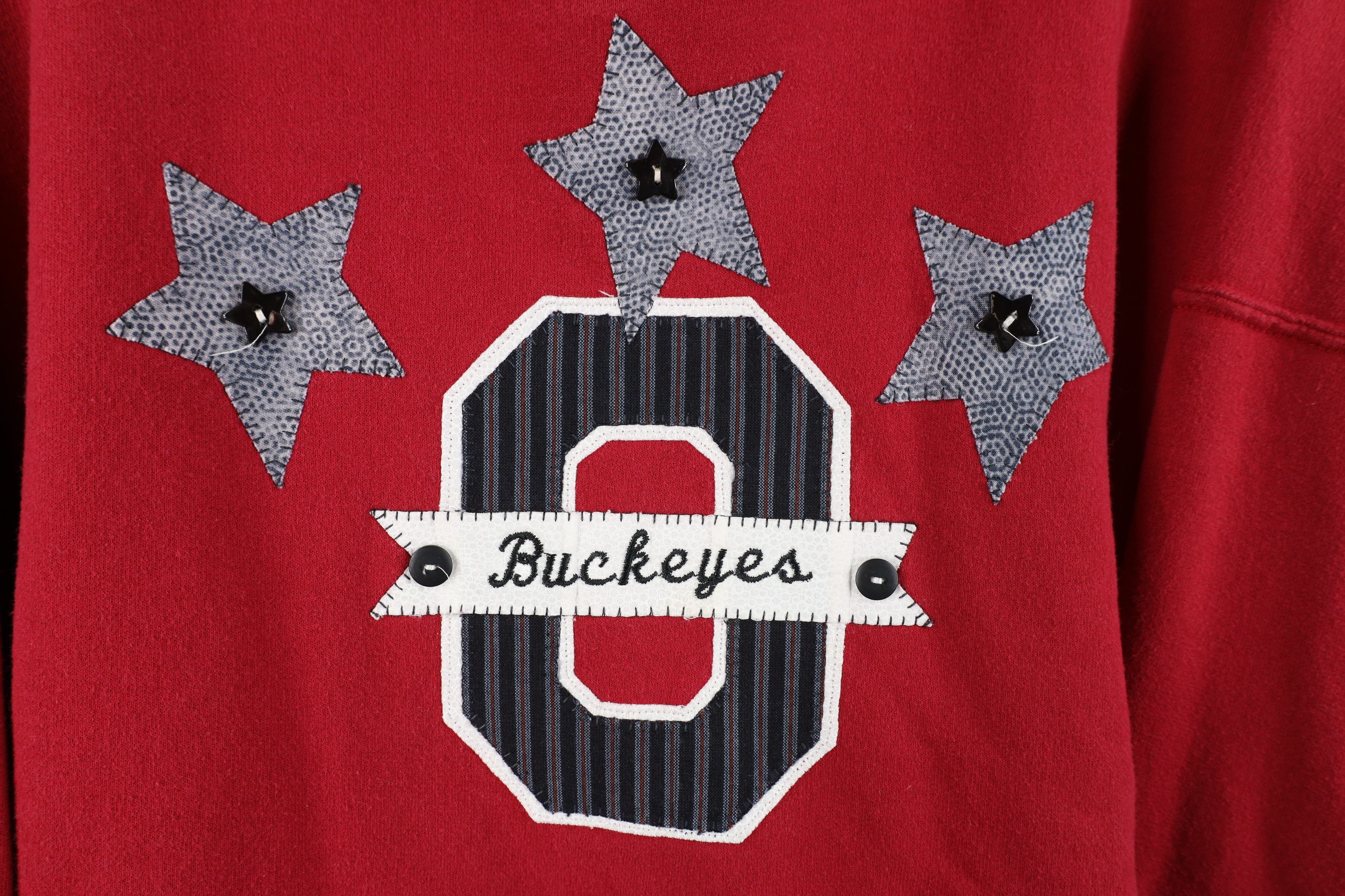 Vintage Vintage 90s Patch Ohio State University Football Sweatshirt Size XXL / US 16-18 / IT 52-54 - 4 Thumbnail