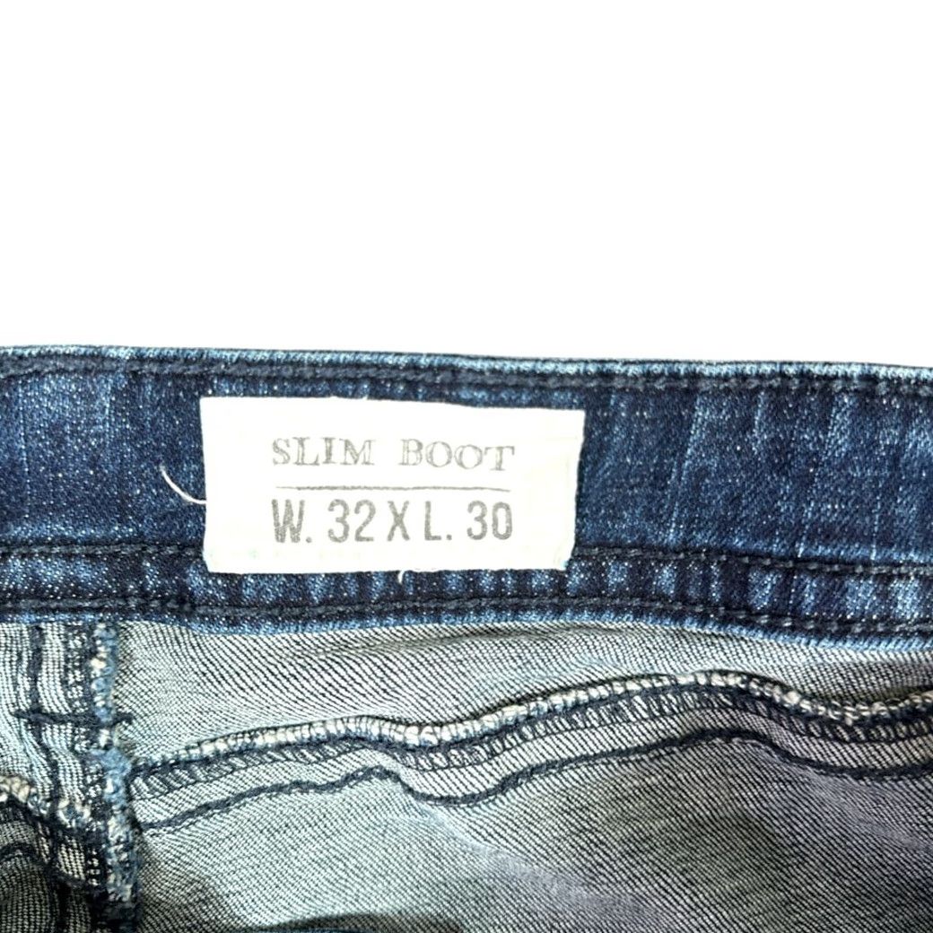 Vintage TK Axel Jeans Slim Bootcut Blue Mens 34x28 Dark Wash Stretch 5-Pocket Denim Logo Tag Vintage: No Size US 34 / EU 50 - 7 Thumbnail