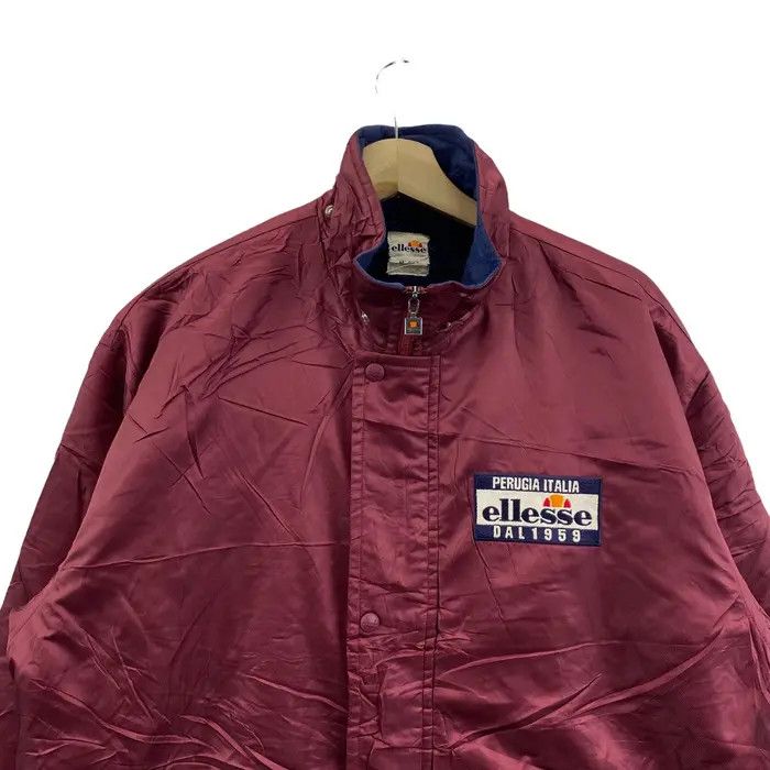 Ellesse Vtg 90’ ELLESSE PERUGIA ITALIA Maroon Winter Coach Jacket Size M / US 6-8 / IT 42-44 - 3 Thumbnail