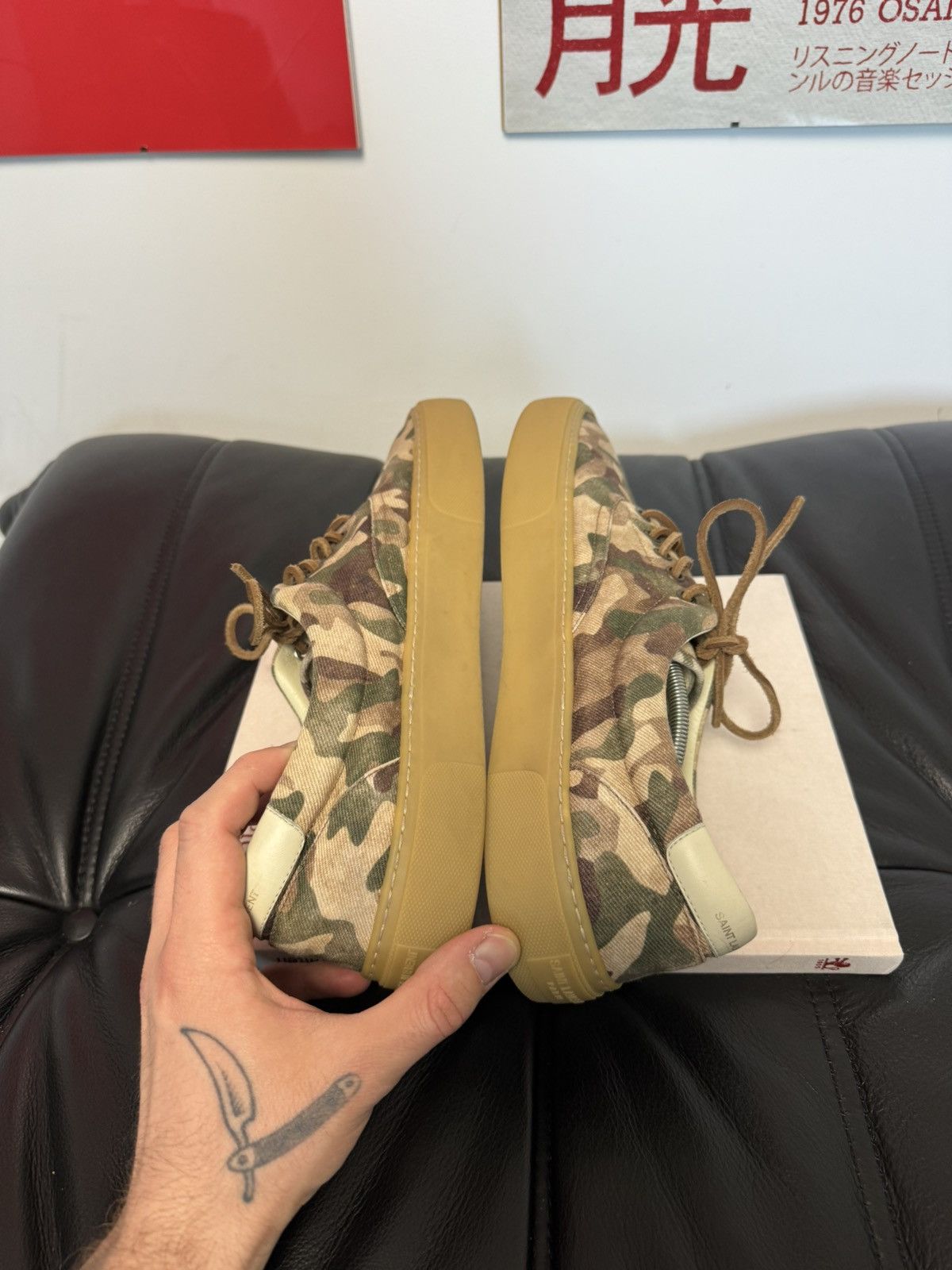 Saint Laurent Paris Saint Laurent Paris Camo Low Top Sneakers Hedi Slimane SLP Size US 12.5 / EU 45-46 - 5 Thumbnail