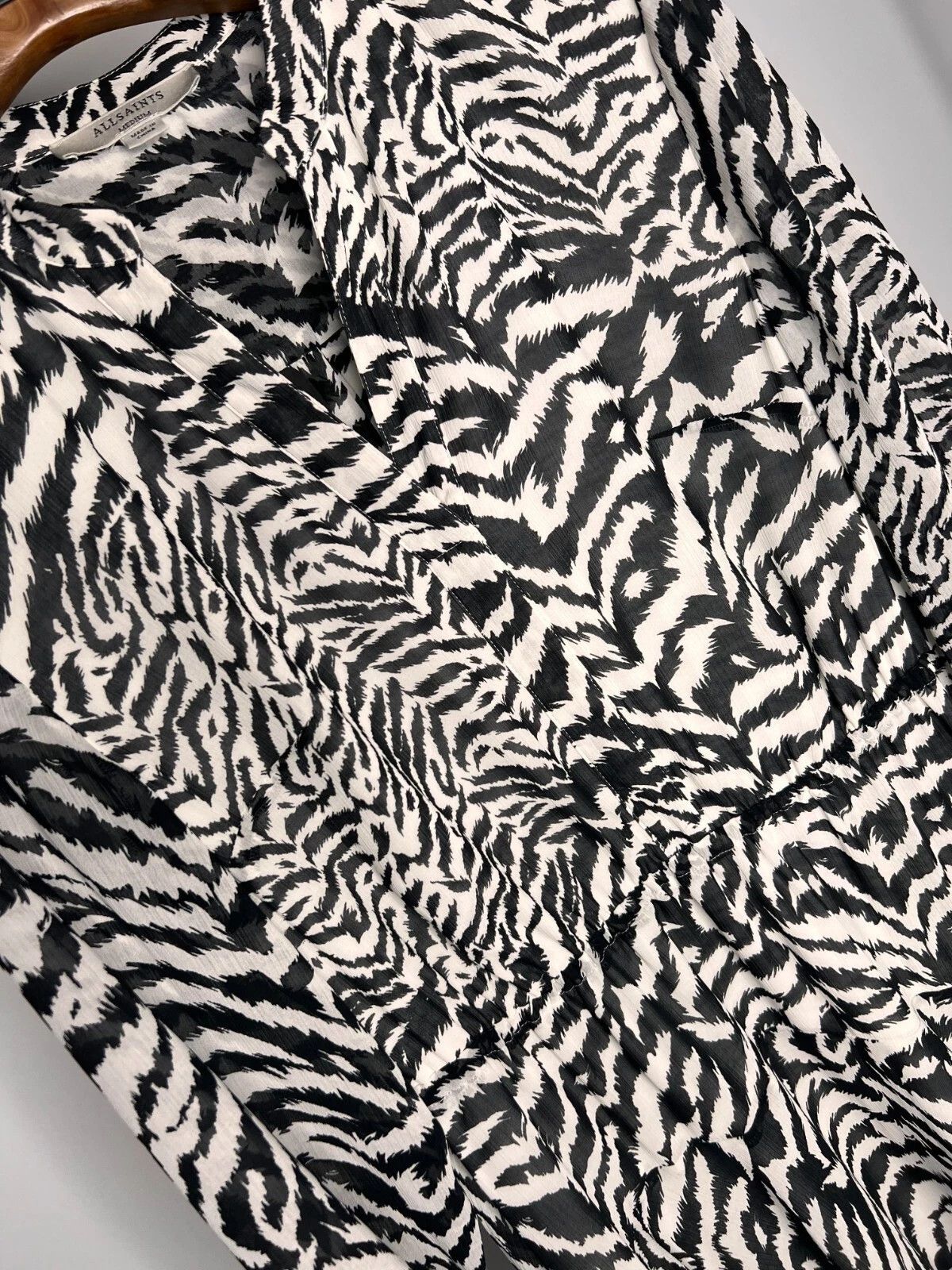 Allsaints Allsaints Martina Remix Dress Animal Zebra Pattern Size M / US 6-8 / IT 42-44 - 9 Thumbnail