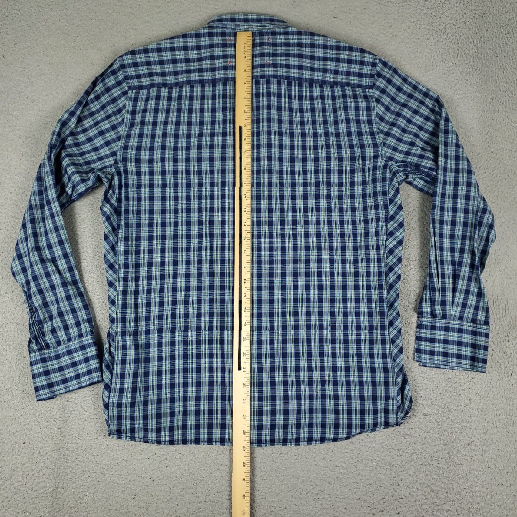 Robert Graham Robert Graham Shirt Mens Medium Blue Plaid Tailored Fit Button Up Long Sleeve Size US M / EU 48-50 / 2 - 3 Thumbnail