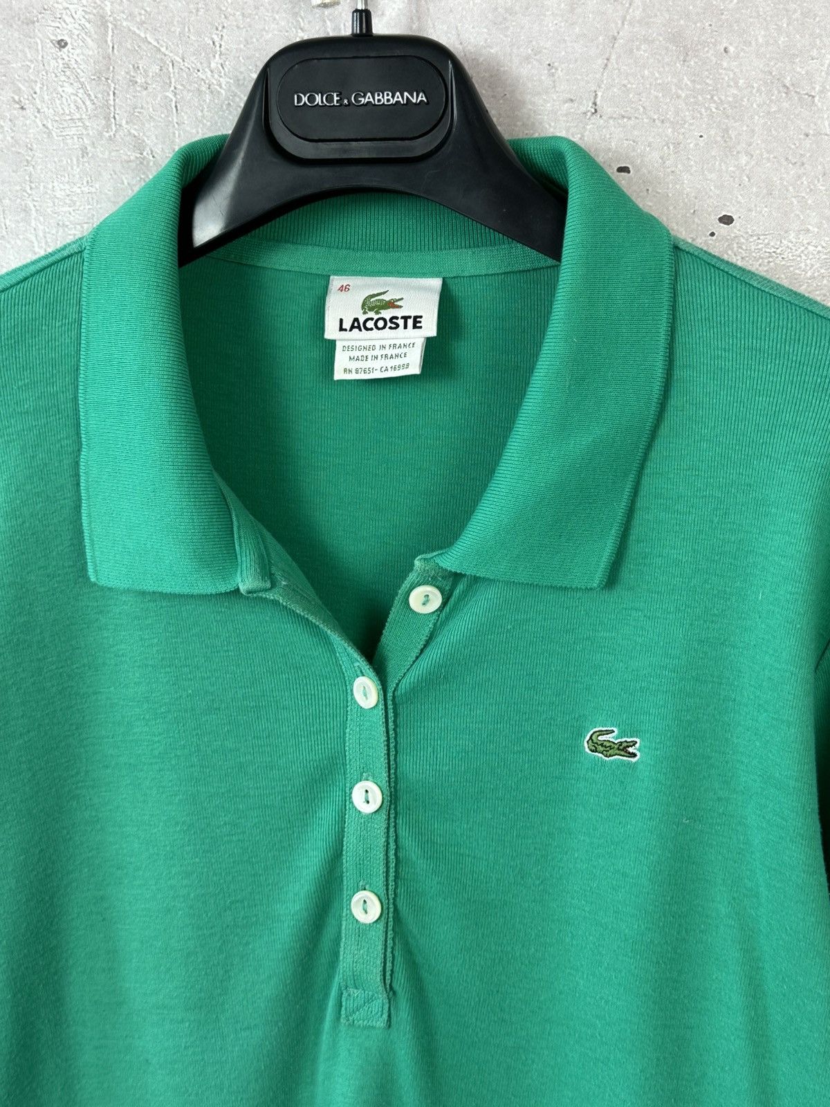 Lacoste Lacoste Vintage Bamboo Green Cotton Long Sleeve Polo Size US S / EU 44-46 / 1 - 4 Thumbnail