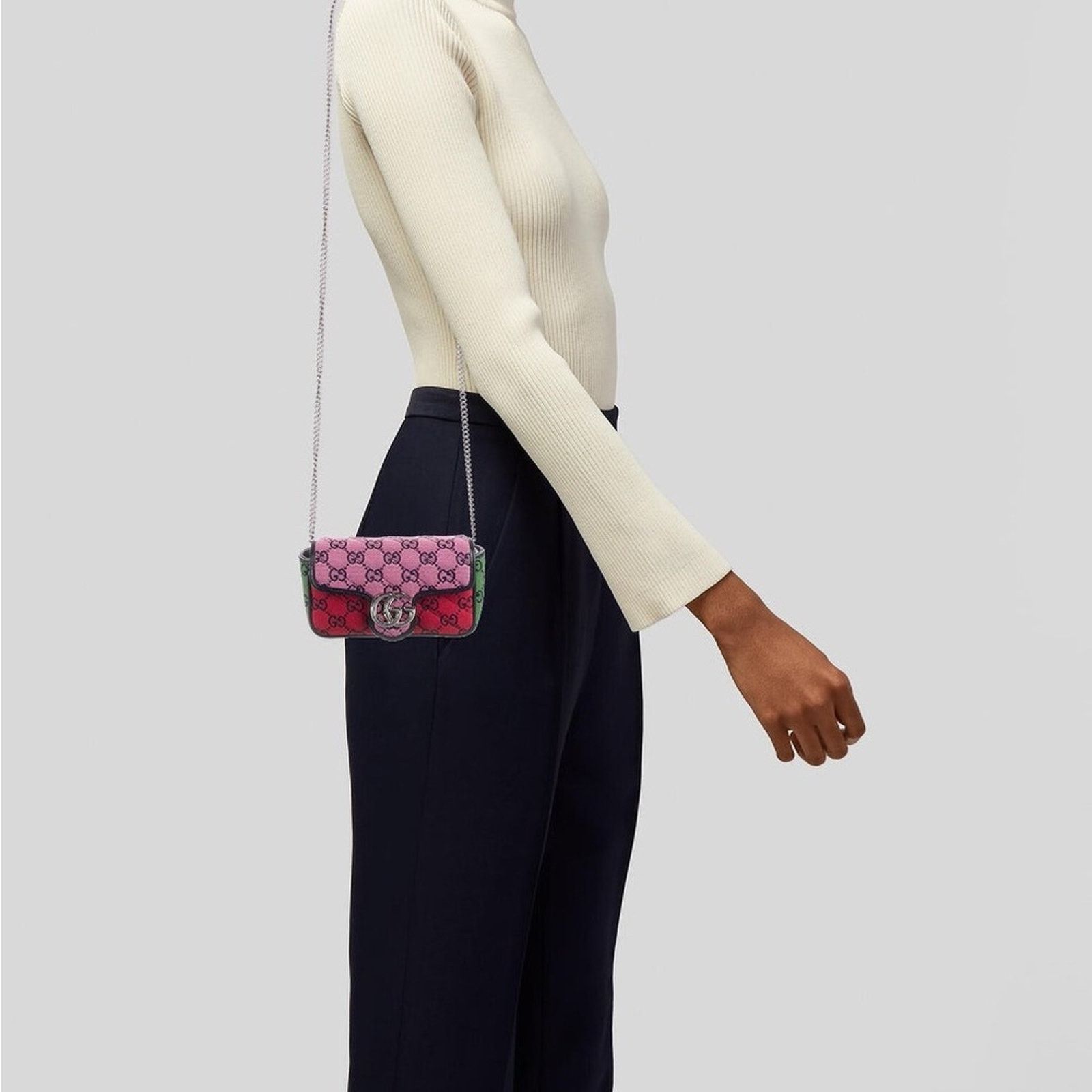 Gucci Gucci GG Marmont Super Mini Colorblock Bag 476433 Size ONE SIZE - 14 Thumbnail